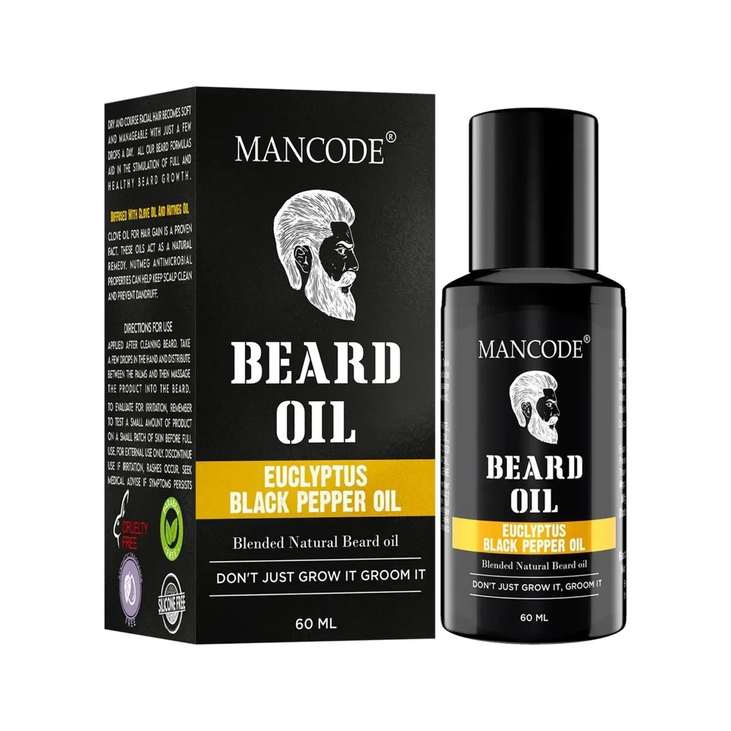 Mancode | Mancode Eucalyptus & Black Pepper Beard Oil - (60ml)