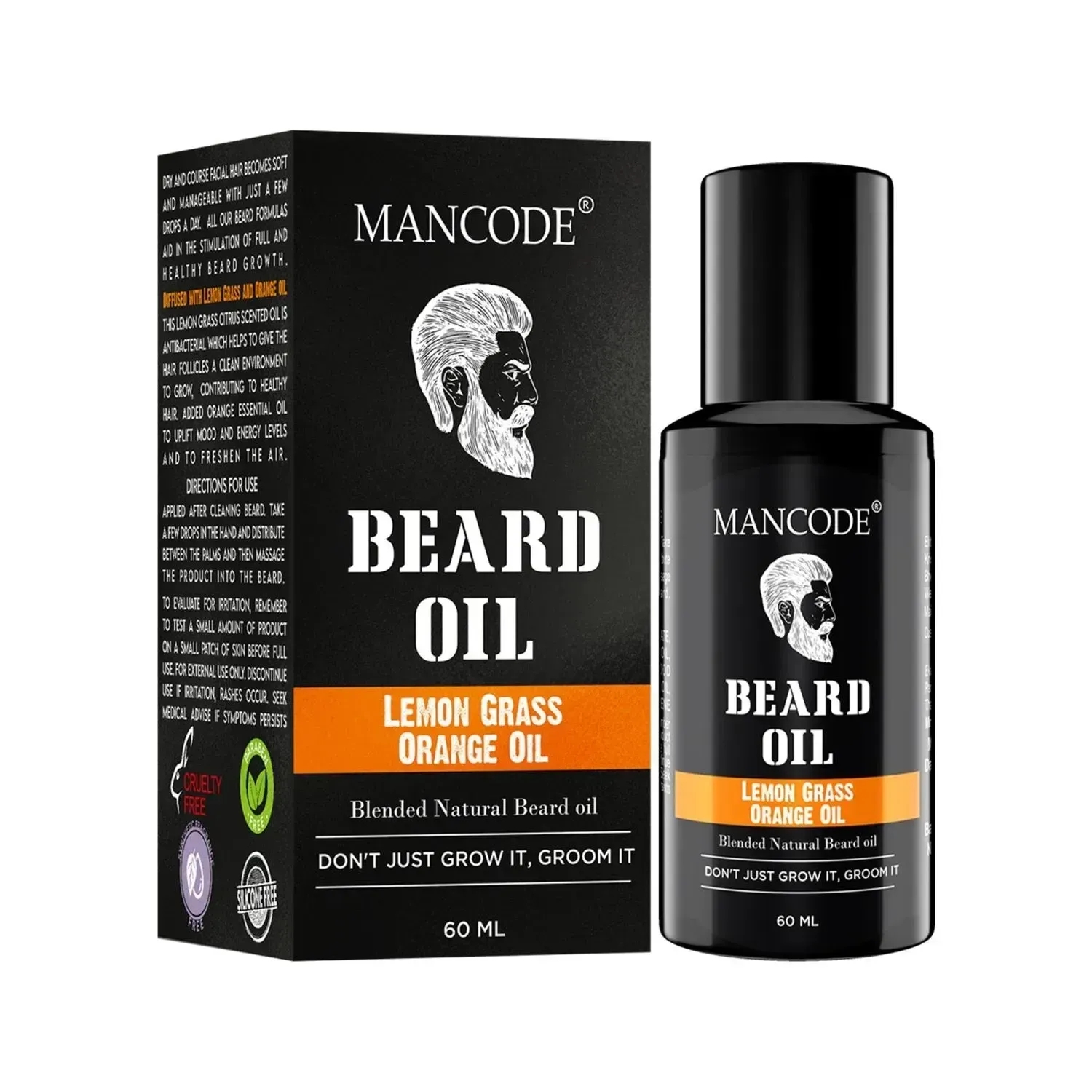 Mancode Lemon Grass & Orange Oil Beard Oil - (60ml)