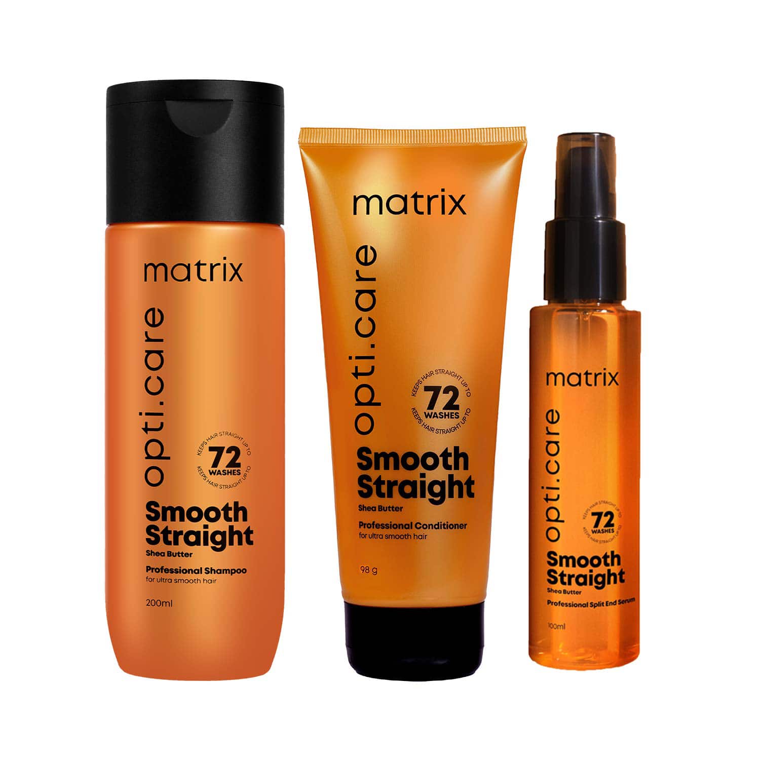 Matrix | Matrix Opti.Care Shampoo & Conditioner for Frizzy Hair 96Hr Frizz Control (200 ml+98 g+100 ml)