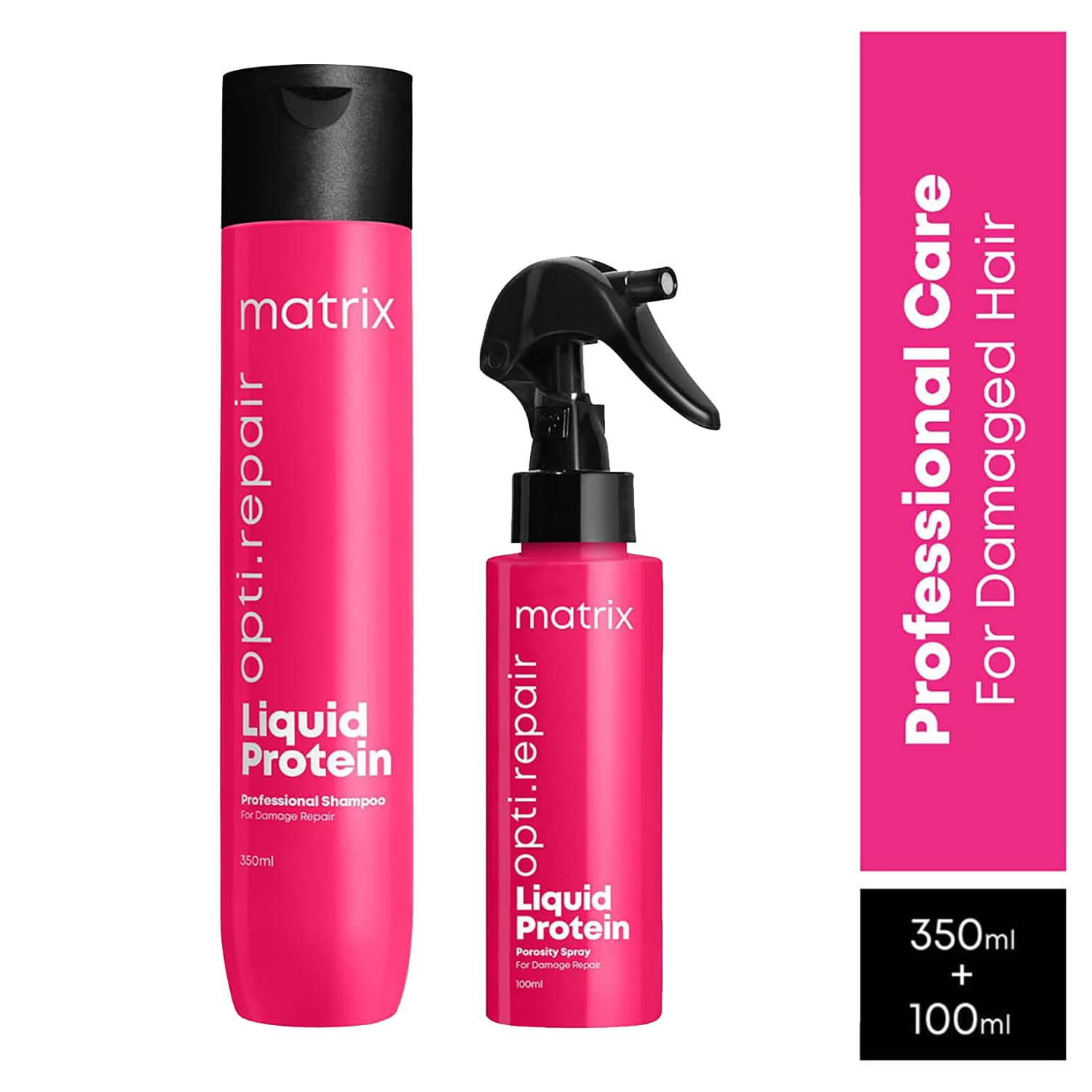 Matrix | Matrix Opti.Repair Professional Liquid Protein Shampoo+Porosity Spray combo (350 ml+100 ml)