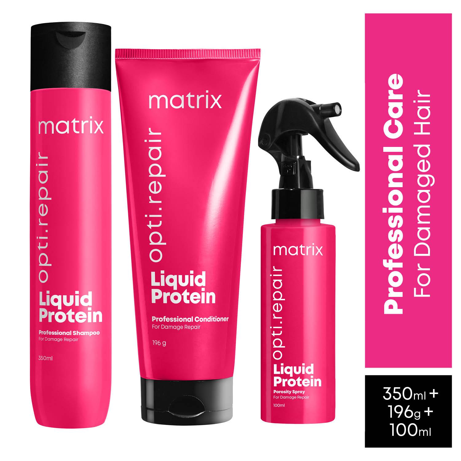 Matrix | Matrix Opti.Repair Professional Haircare with Proteins for Damaged Hair (350 ml+196 g+100 ml) Combo