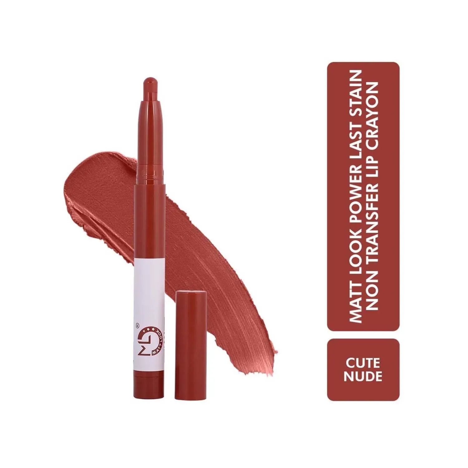 Matt Look | Matt Look Power Last Lip Stain Crayon Lipstick - Cute Nude (1.3g)