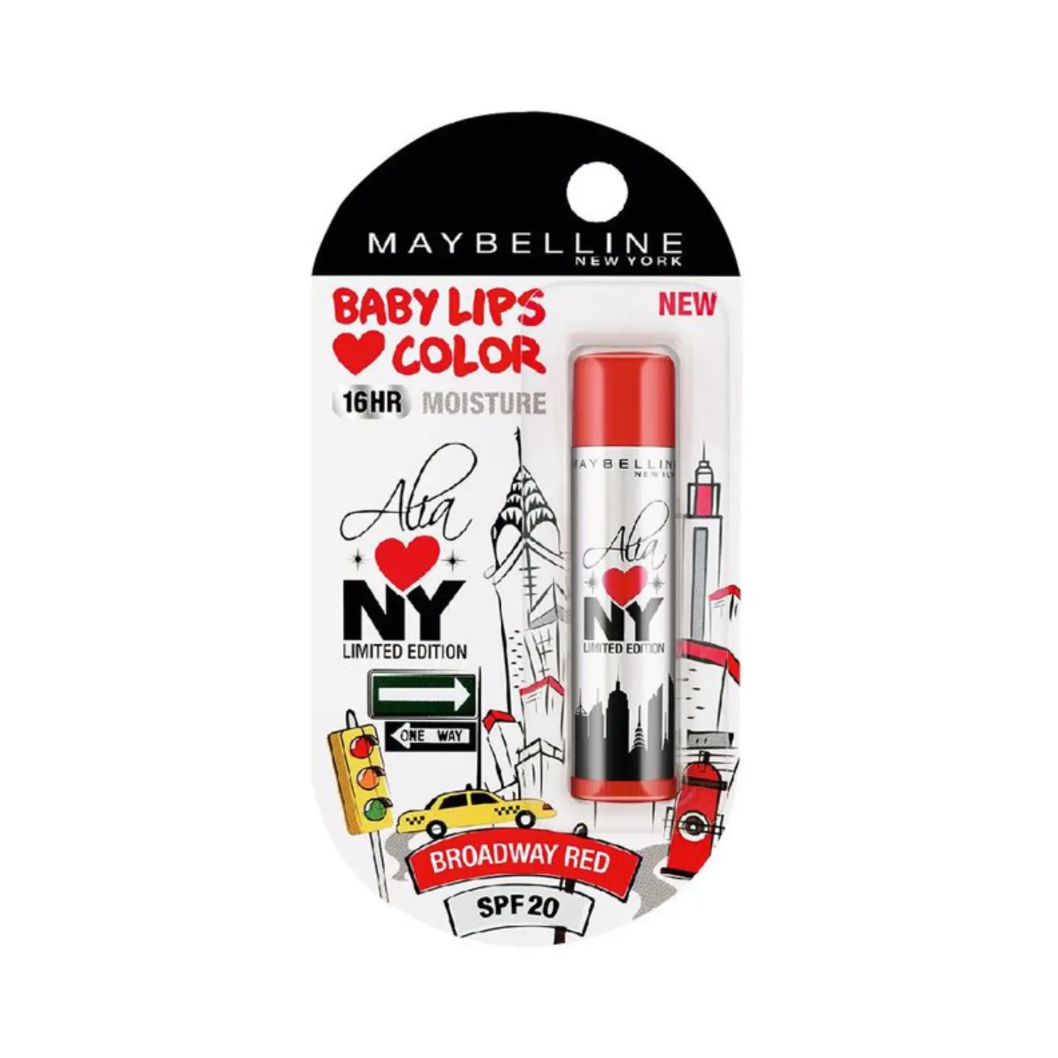 Maybelline New York Baby Lips Colour Limited Edition Lip Balm - Broadway Red (4g)