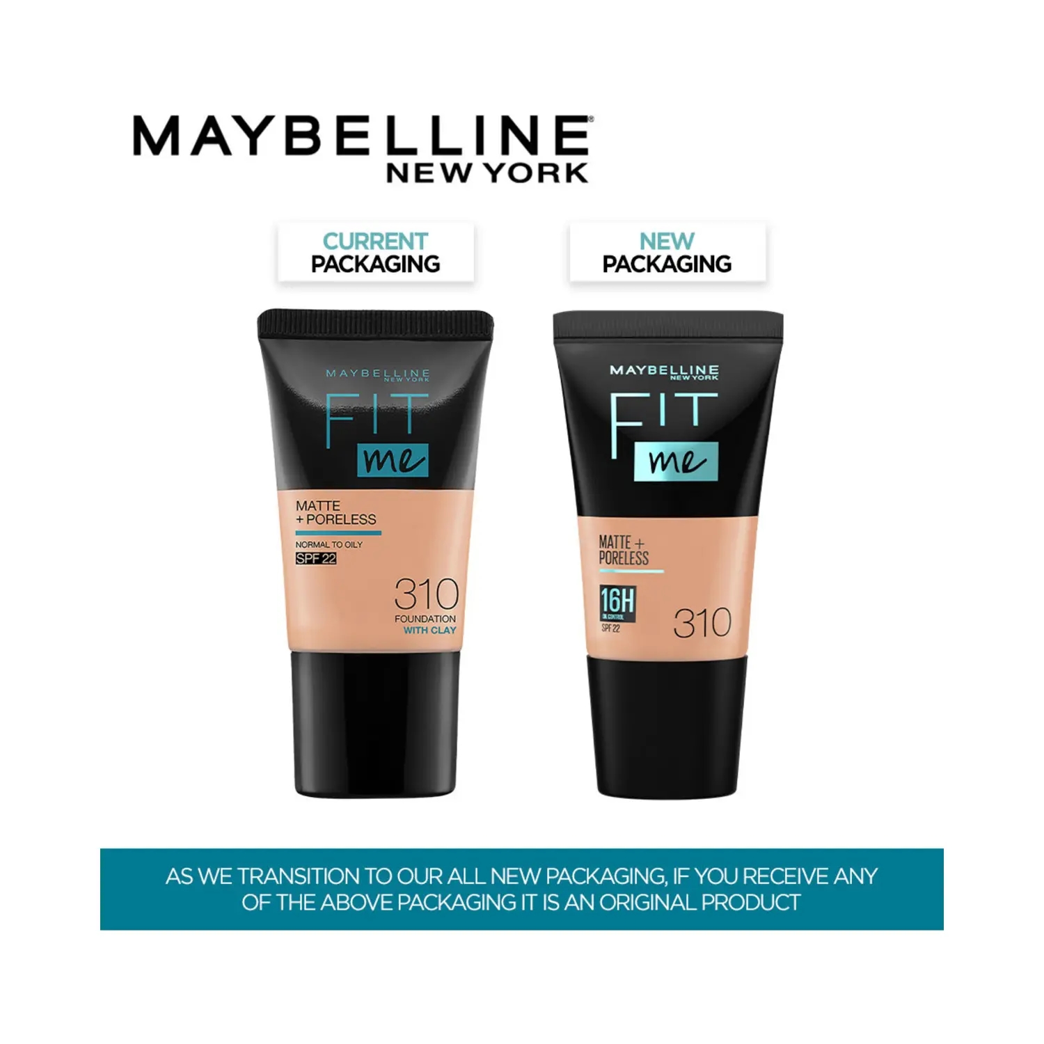 Maybelline New York Fit Me Matte+Poreless Liquid Foundation Tube 310 S –  Mani Ram Balwant Rai