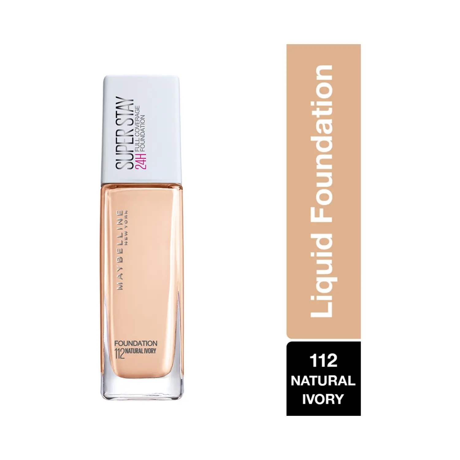 Maybelline New York | Maybelline New York Super Stay 24H Full Coverage Liquid Foundation - 112 Natural Ivory (30ml)