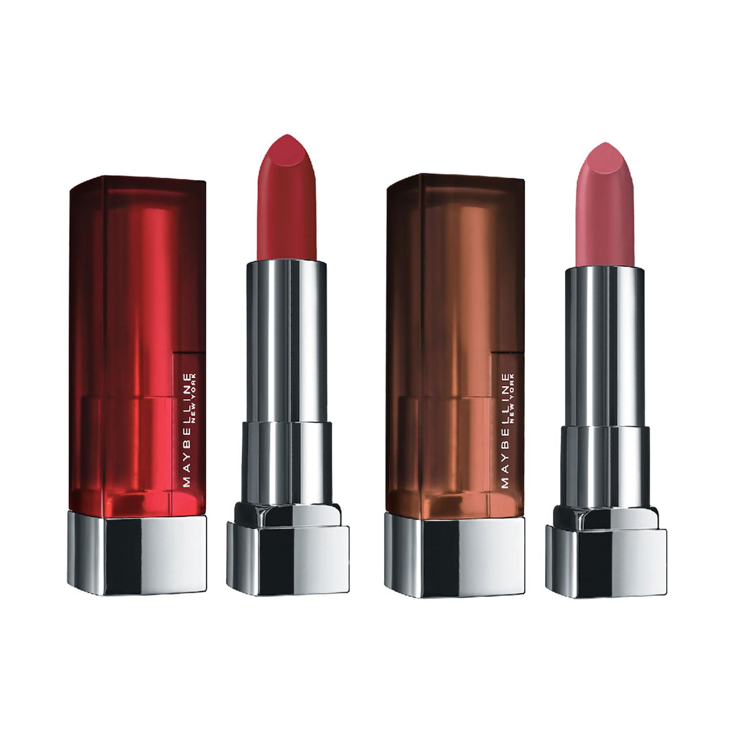 Maybelline New York | Maybelline New York Color Sensational Creamy Matte Lipstick Pack of 2 (Shades 691 & 660)