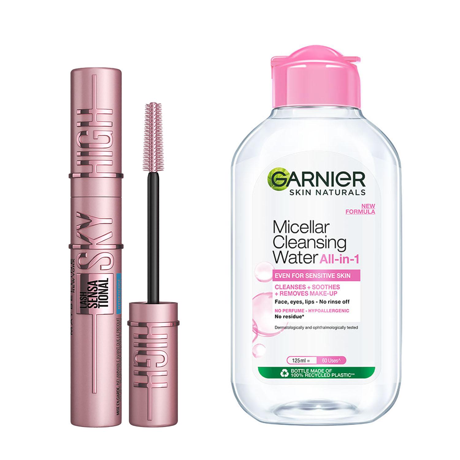 Maybelline New York | Maybelline New York Sky High Waterproof Mascara with Garnier Micellar Cleansing Water Combo