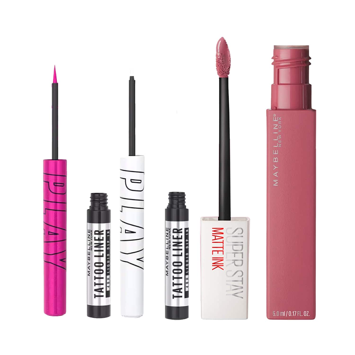 Maybelline New York | Maybelline New York Cold Girl Makeup : Concert Glam Combo - Tatto Liner, Eyeliner, Lipstick
