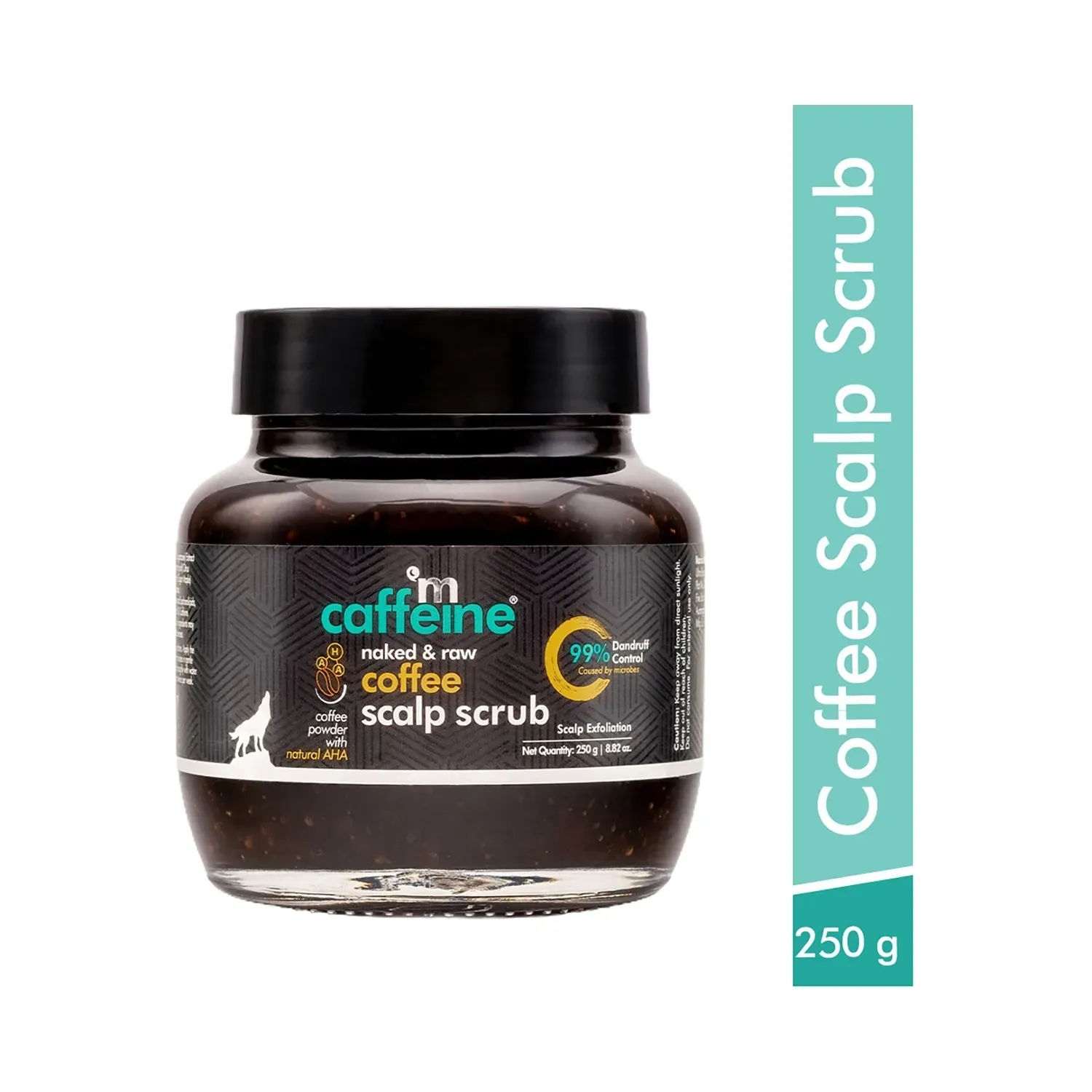 mCaffeine | mCaffeine Naked & Raw Coffee Scalp Scrub for Dandruff Control & Scalp Exfoliation - (250g)
