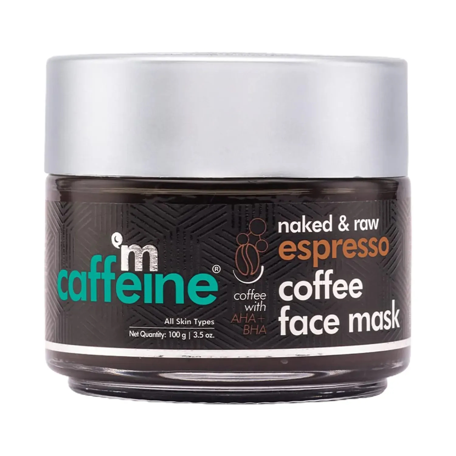 mCaffeine | mCaffeine Espresso Coffee Face Mask with Natural AHA & BHA for Exfoliation & Pore Tightening - (100g)