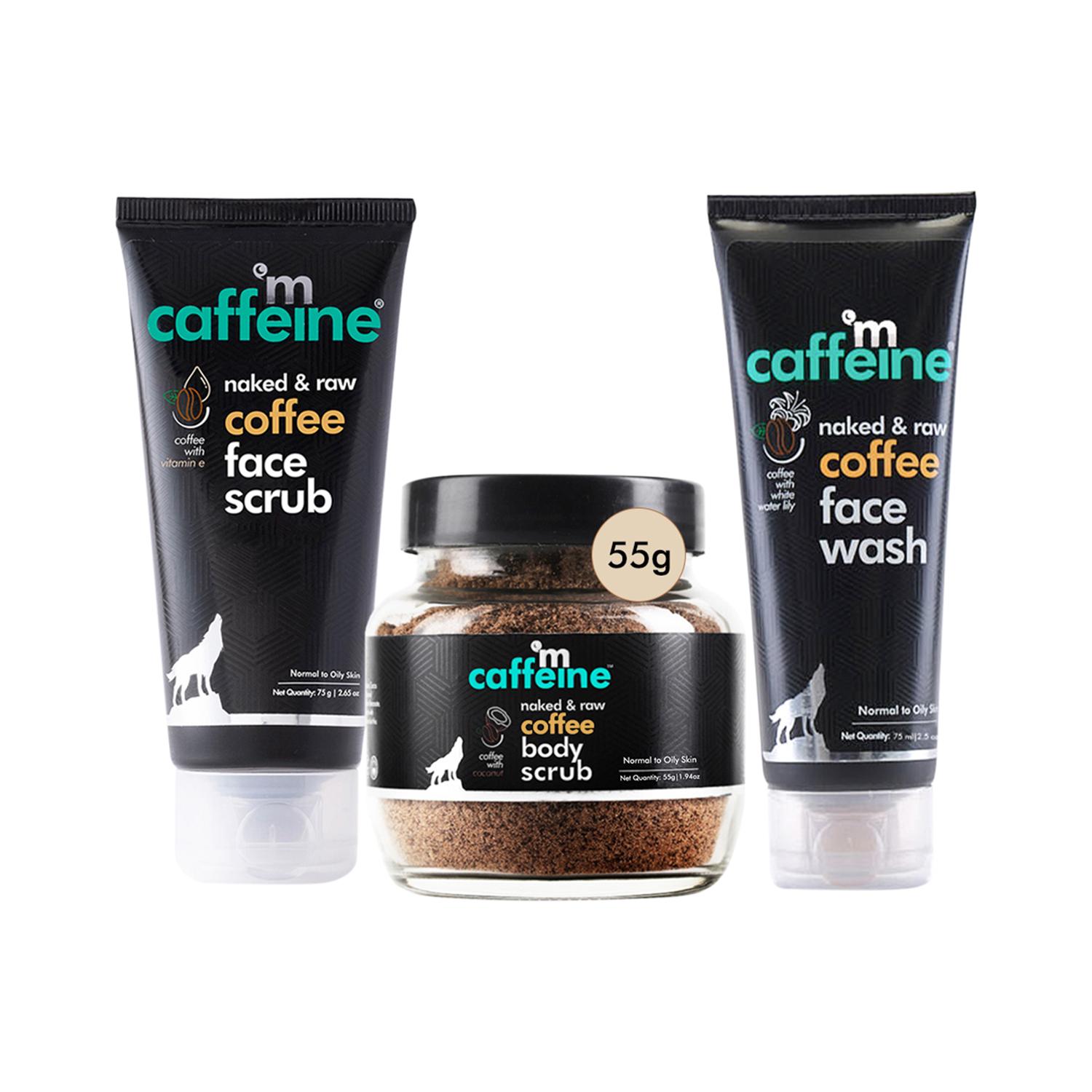 mCaffeine | mCaffeine Summer essential Skincare Kit for Exfoliation & Fresh & Glowing Face Women & Men Pack of 3
