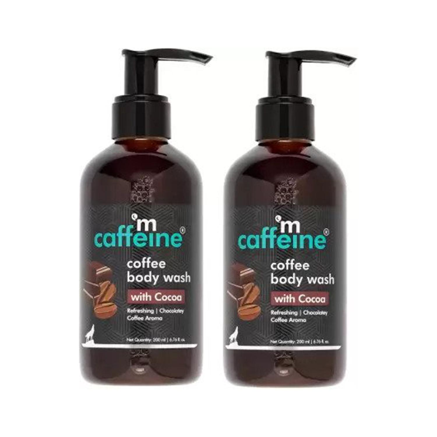 mCaffeine Coffee Cocoa Body Wash for Women & Men Glowing Skin Refreshing Fragrance Combo