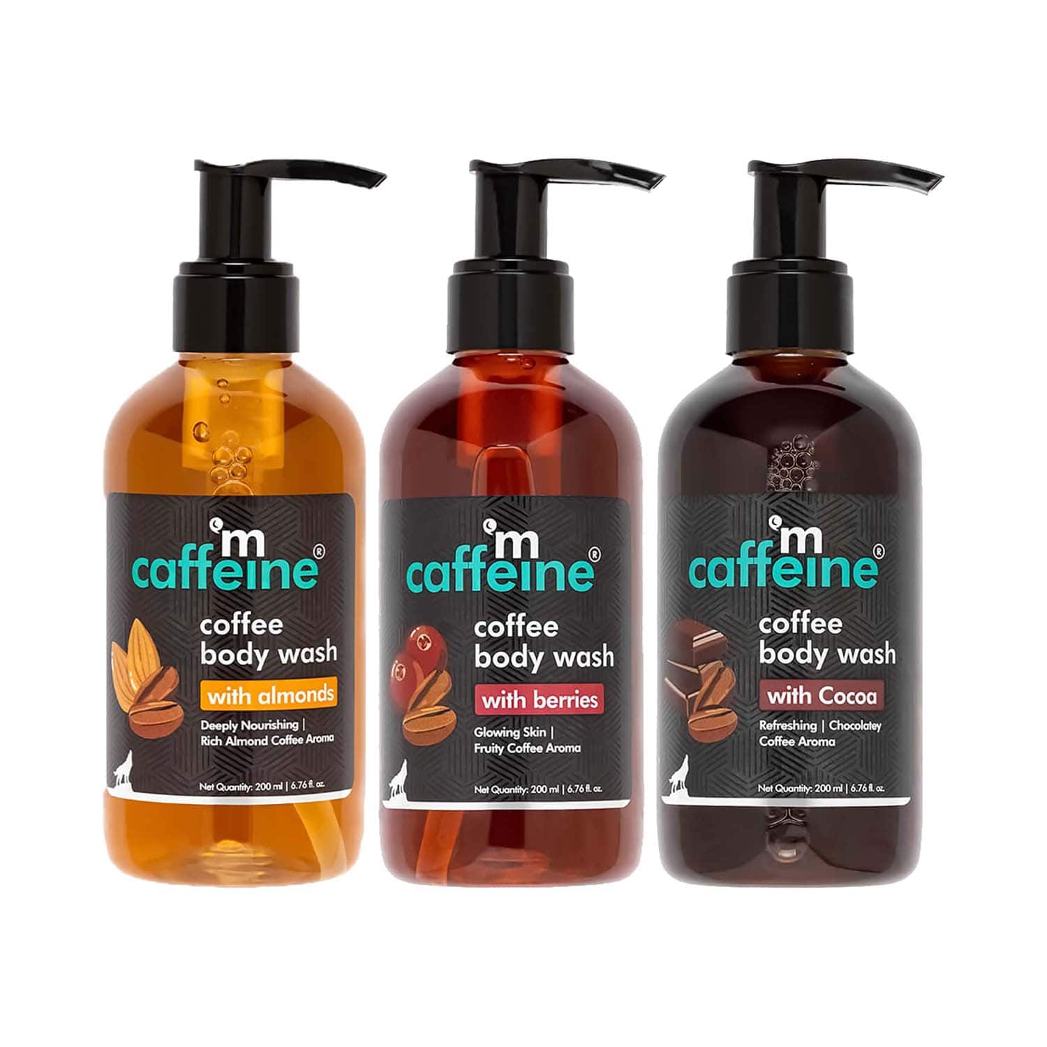 mCaffeine | mCaffeine 3 Assorted Coffee Body Washes Combo For Tan Removal & Deep Cleansing