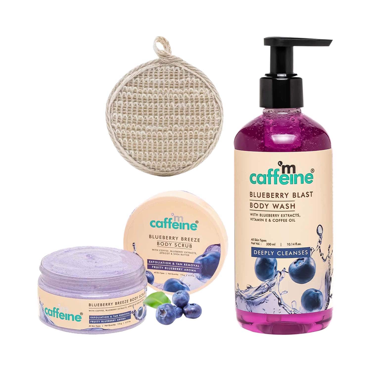 mCaffeine | mCaffeine Blueberry Body Essentials Shower Kit