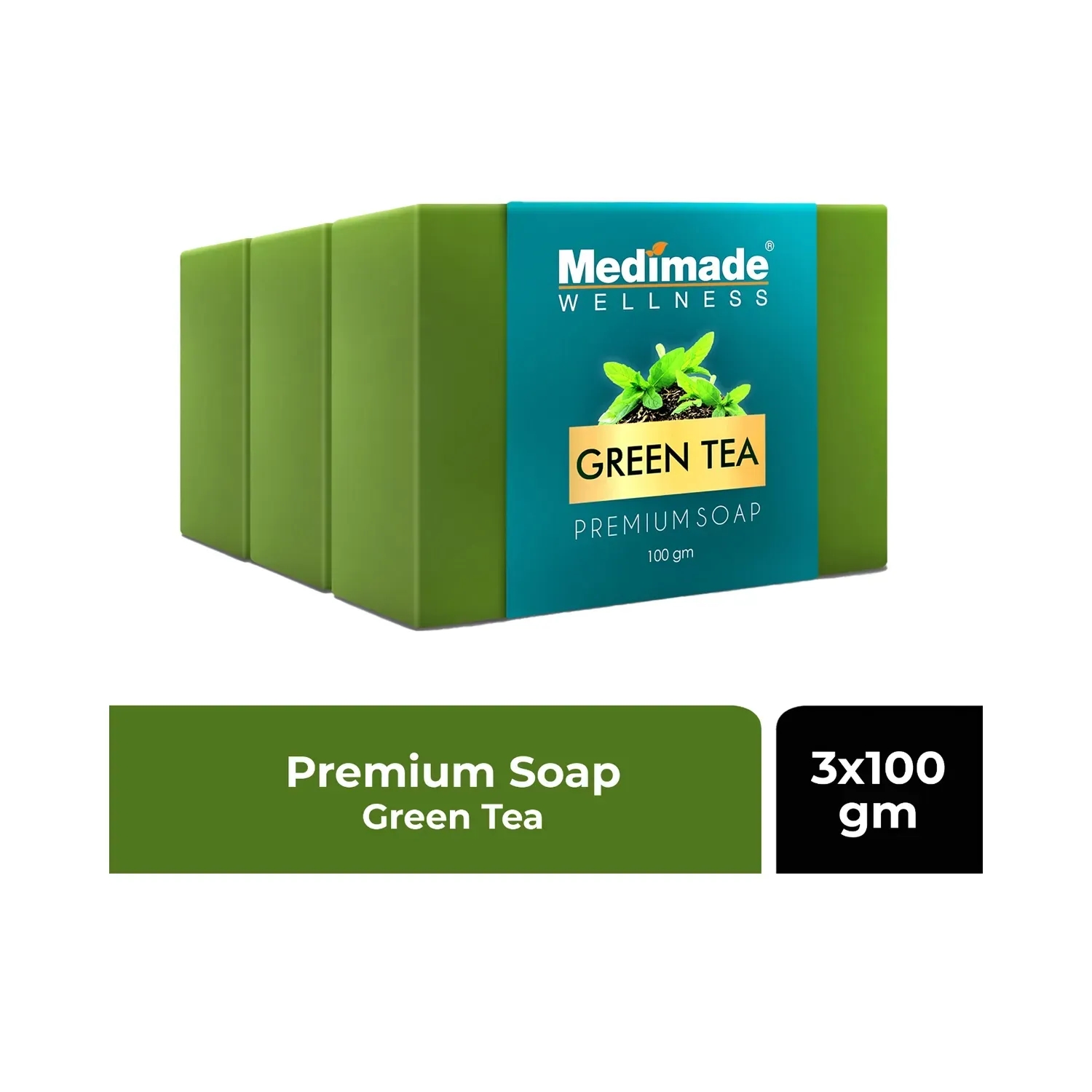 Medimade Green Tea Premium Soap (3Pcs)