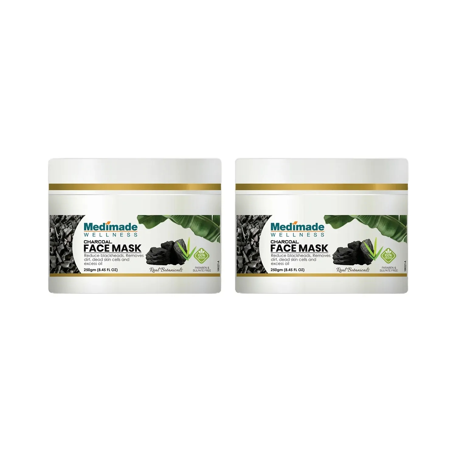 Medimade Charcoal Clay Face Mask (2Pcs)