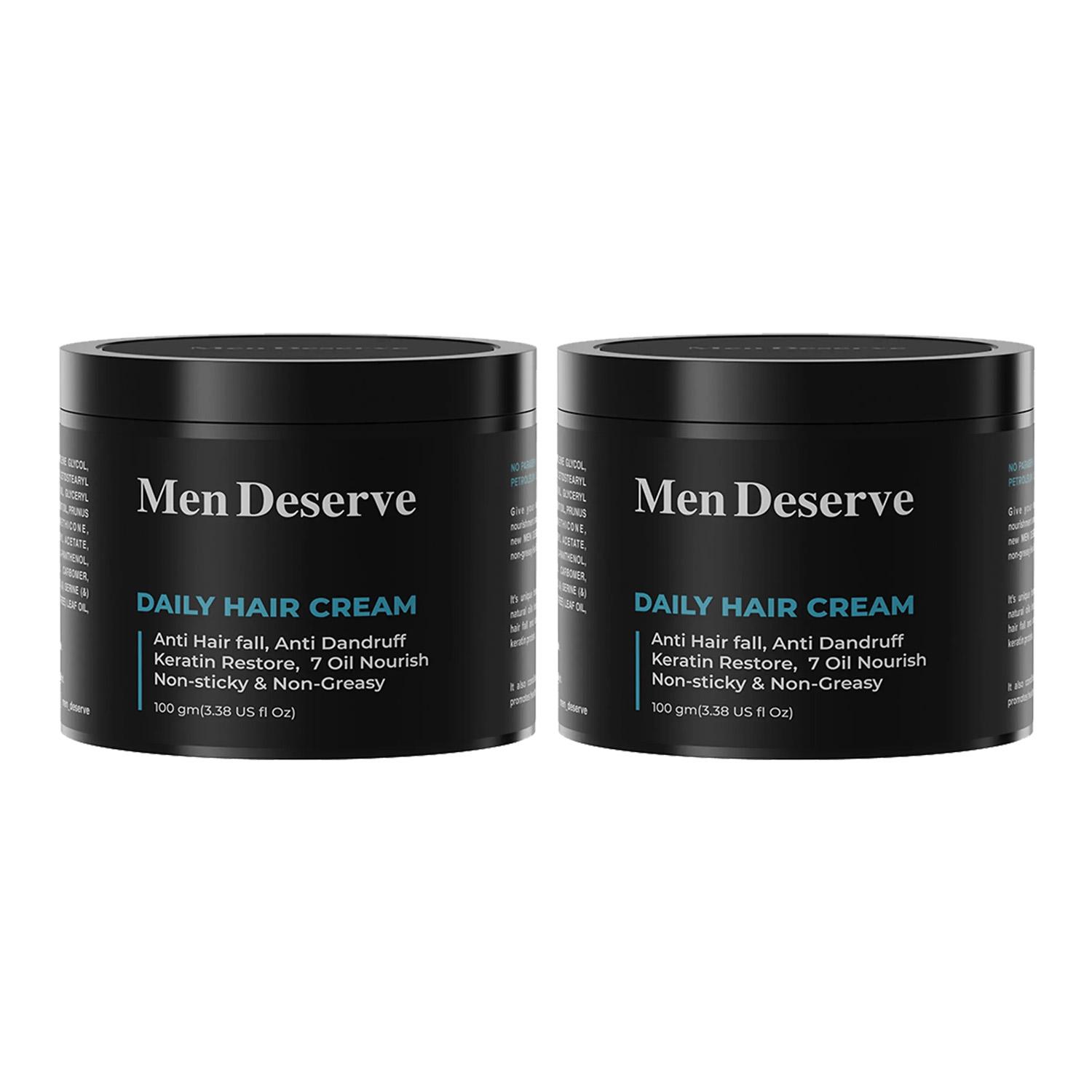 Men Deserve | Men Deserve Daily Hair Cream 7 Oil Nourish (100 g) Combo