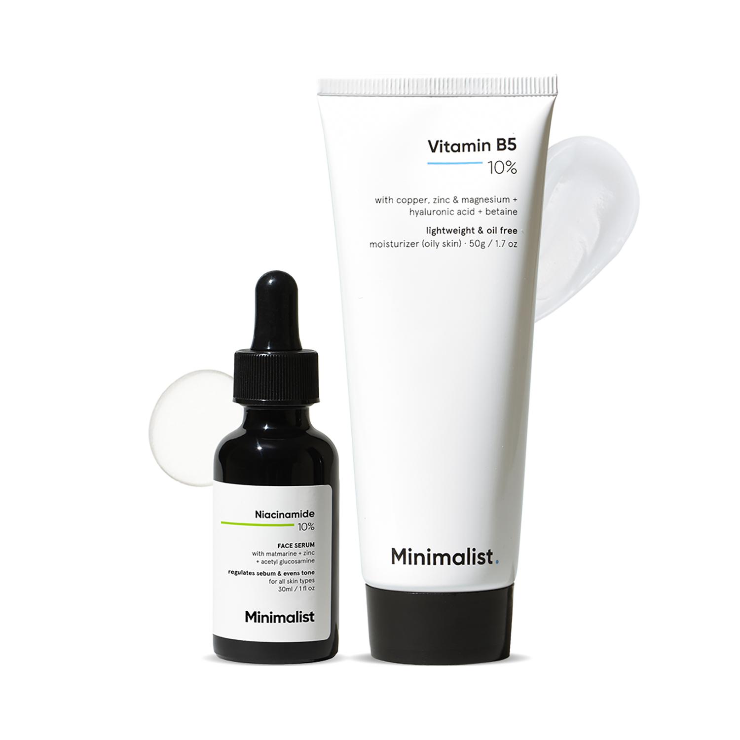 Minimalist | Minimalist Skin Repair Duo Vitamin B5 10% Moisturizer +  Niacinamide 10% Face Serum Combo