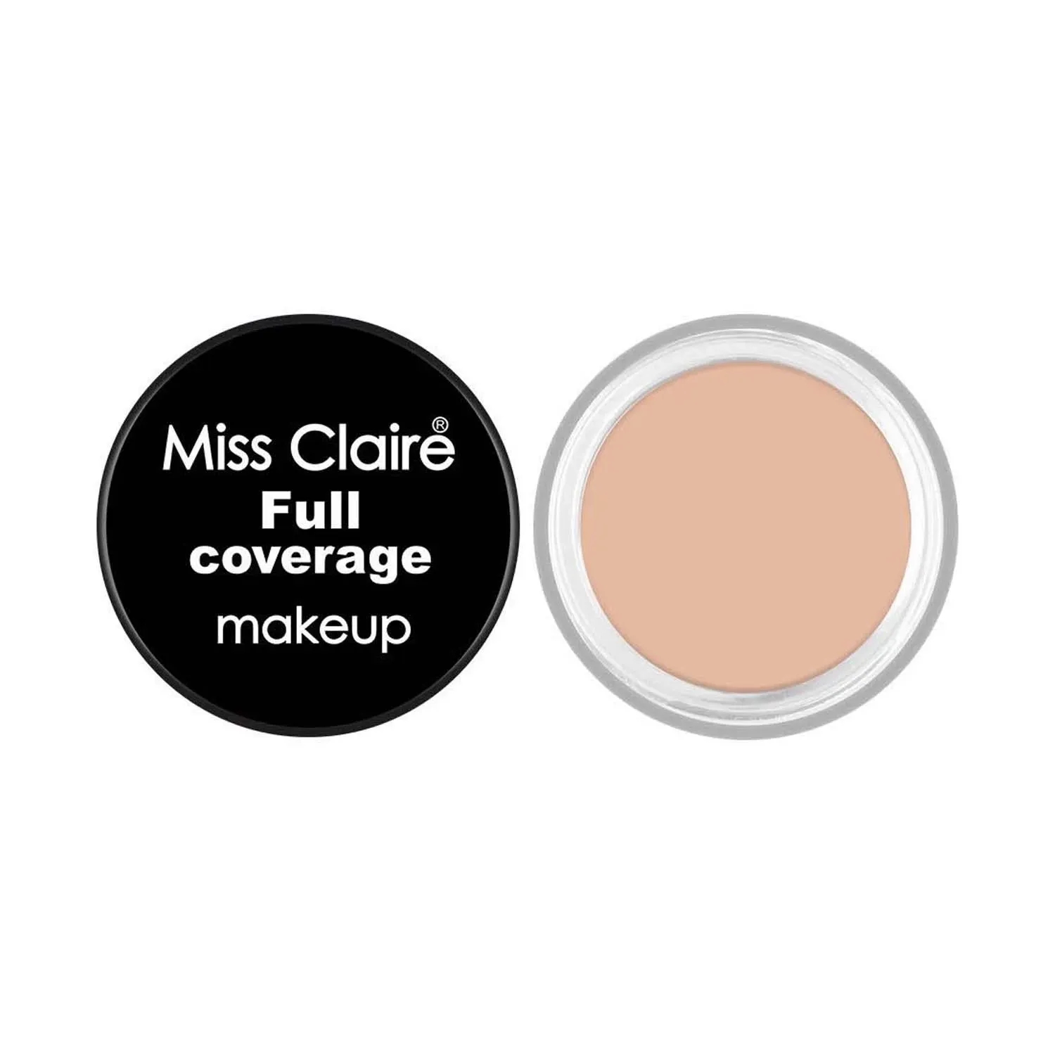 Miss Claire Full Coverage Makeup + Concealer - 1 Porcelain (6g)