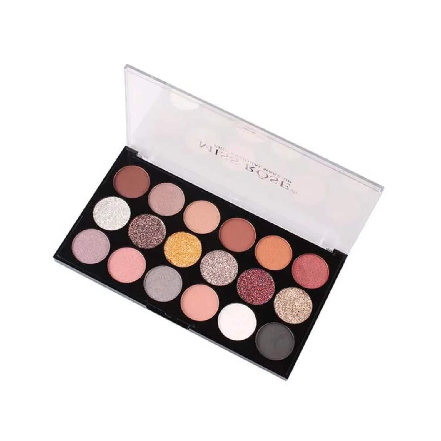 Miss Rose | Miss Rose 12 Color Eyeshadow And 6 Color Glitter Palette - M2 (32g)