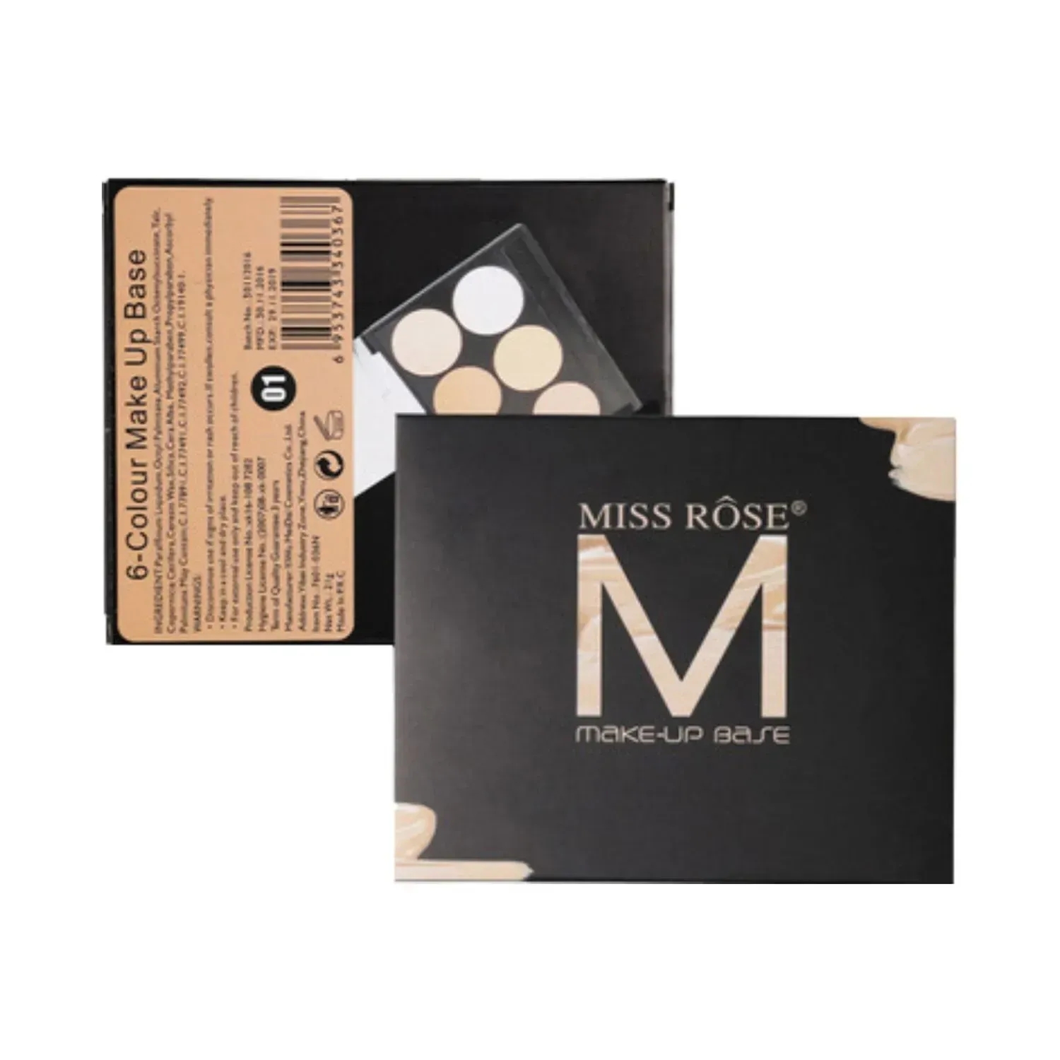 Miss Rose | Miss Rose 6 Color Ultra Makeup Base Palette - 01 Shade (21g)