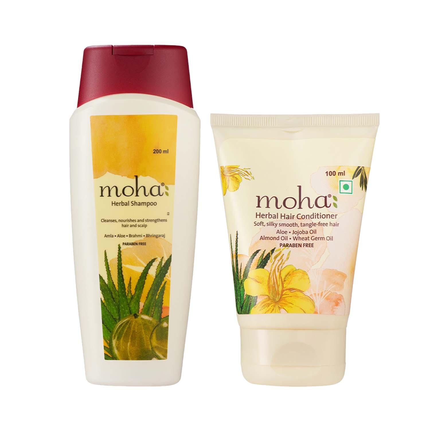 Moha | Moha Herbal Shampoo & Herbal Conditioner Healthy Hair Combo (100 ml + 100 ml)