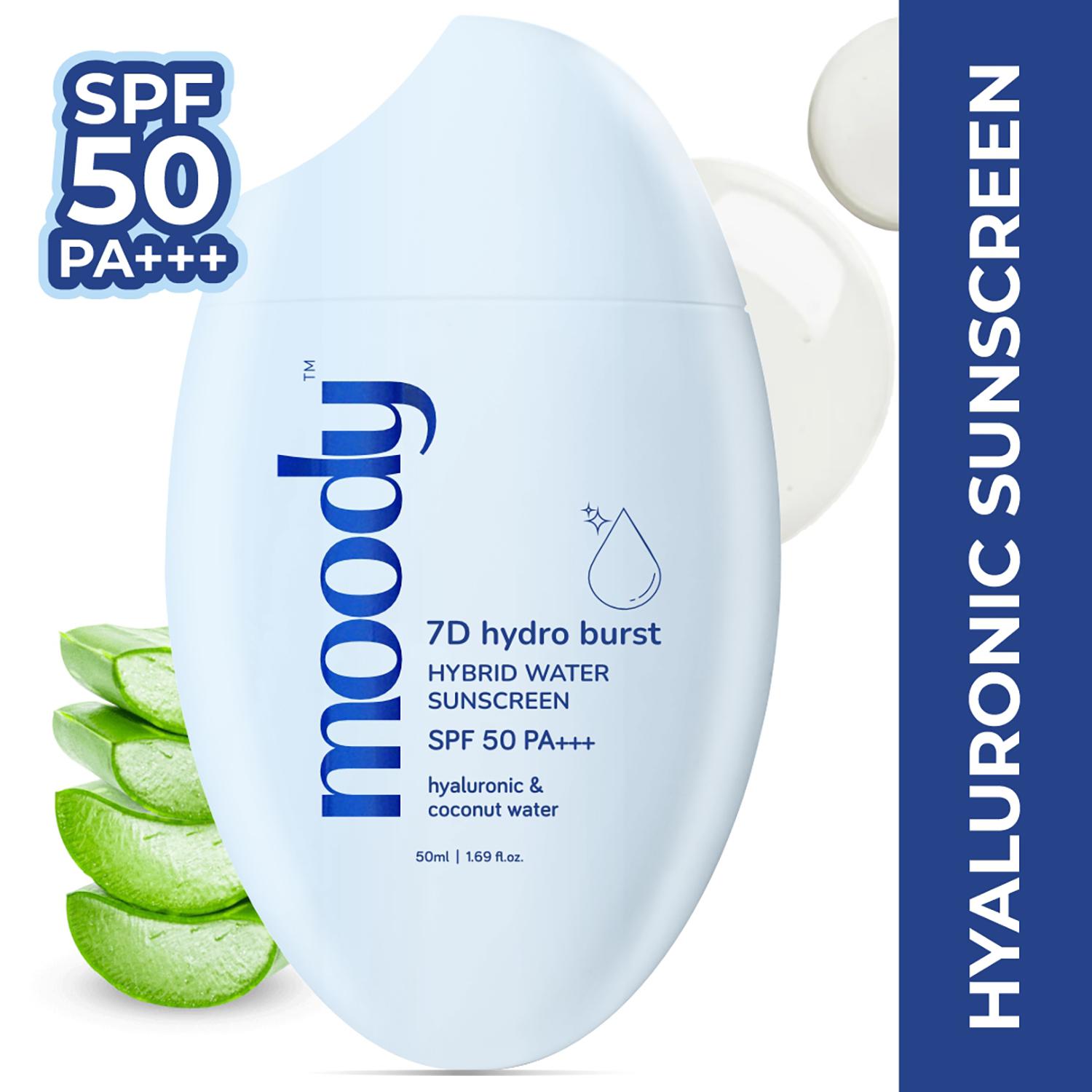 Moody | Moody 7D Hydro Burst Hybrid Water Sunscreen with SPF 50 PA+++ (50 ml)