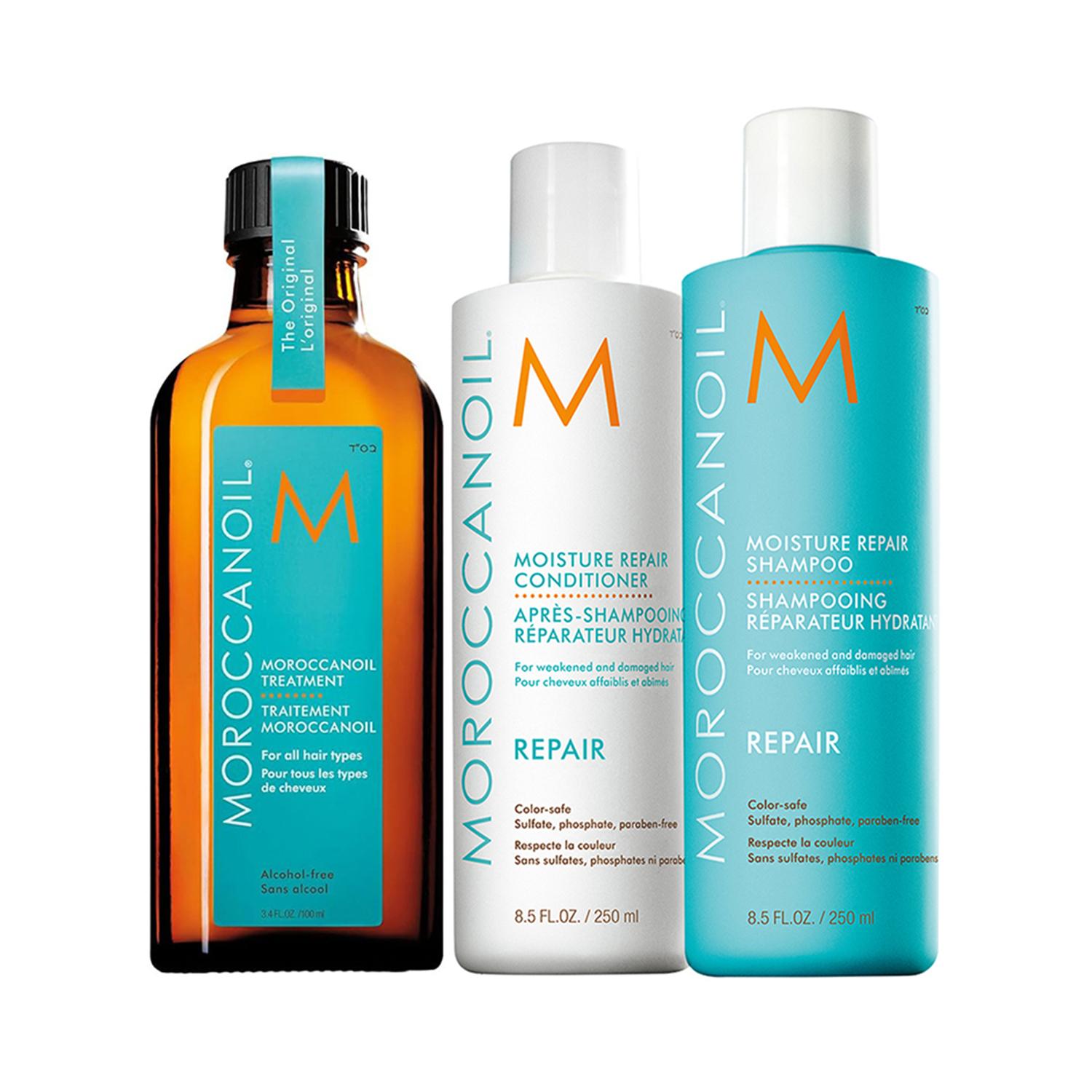 Moroccanoil | Moroccanoil Treatment Oil,Repair Shampoo & Conditioner - Repair Combo