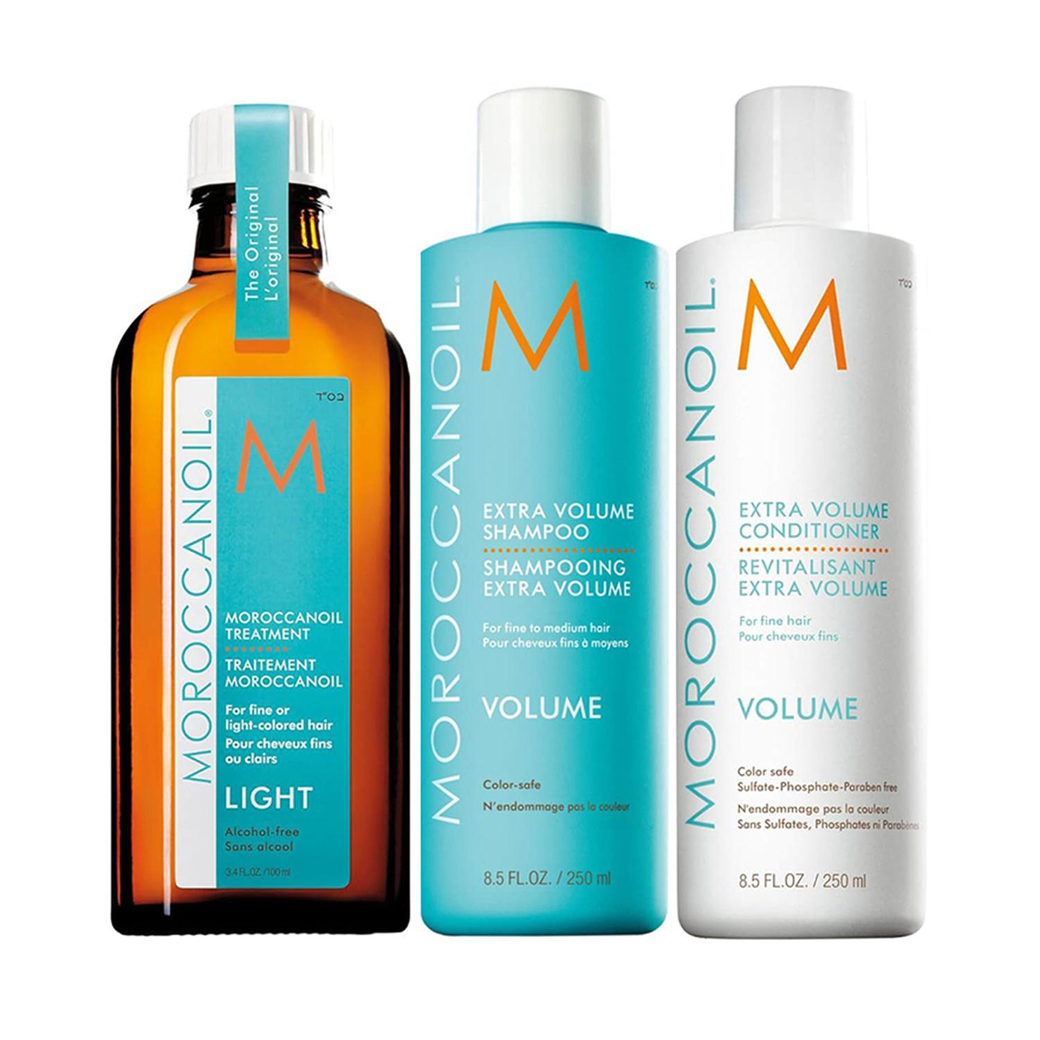 Moroccanoil | Moroccanoil Treatment Light Oil, Extra Volume Shampoo & Conditioner - Volume Combo