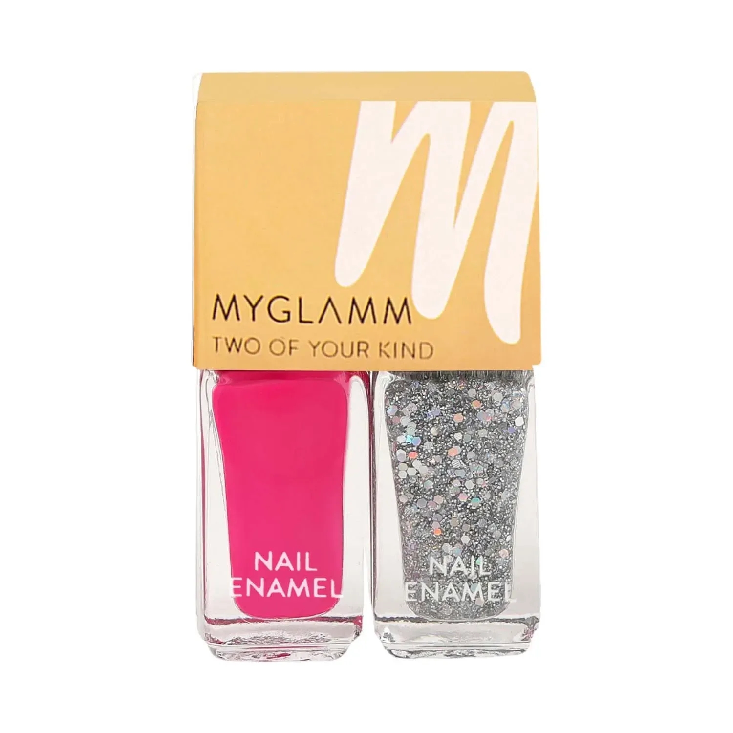 MyGlamm | MyGlamm Two Of Your Kind Nail Enamel Duo Glitter Collection - Carnival Crush (10ml)