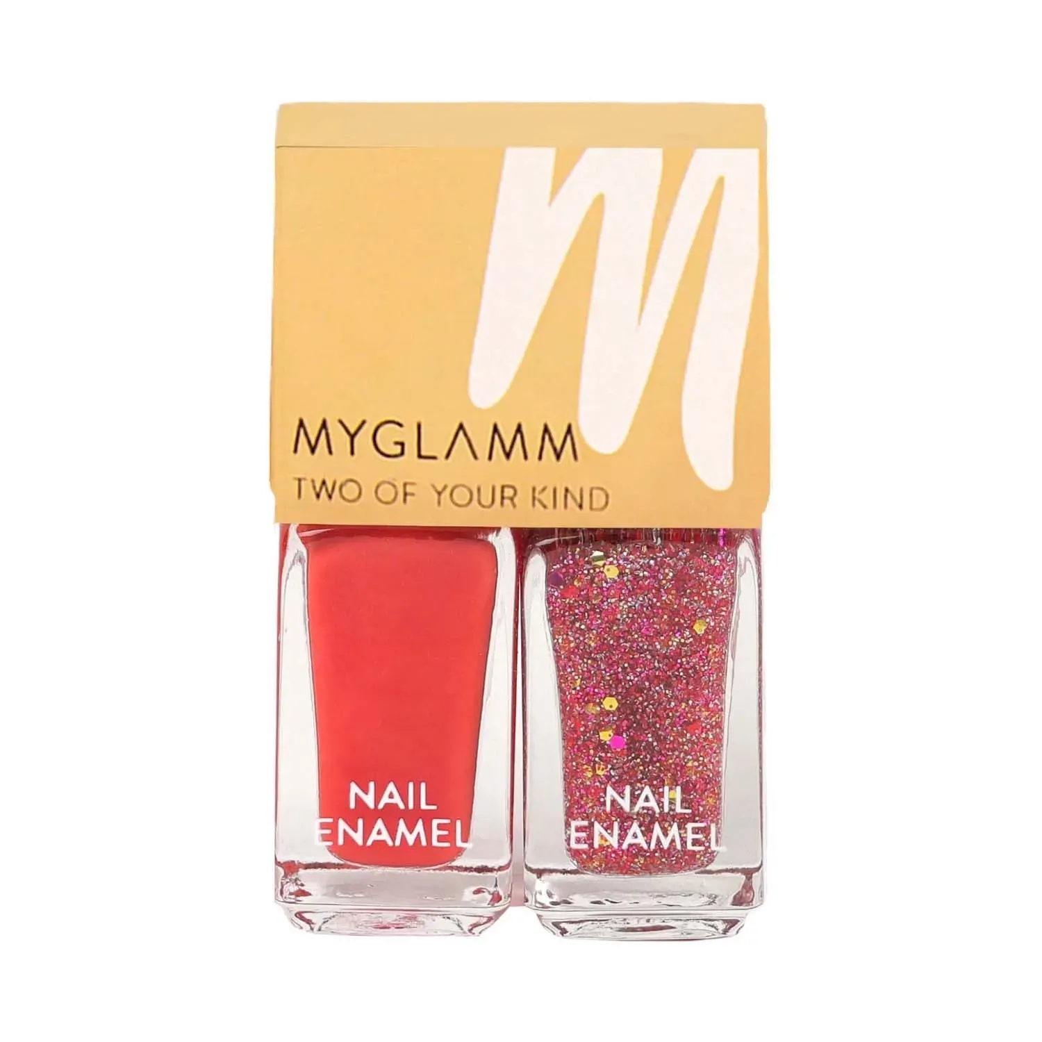 MyGlamm | MyGlamm Two Of Your Kind Nail Enamel Duo Glitter Collection - Steal The Show (10ml)