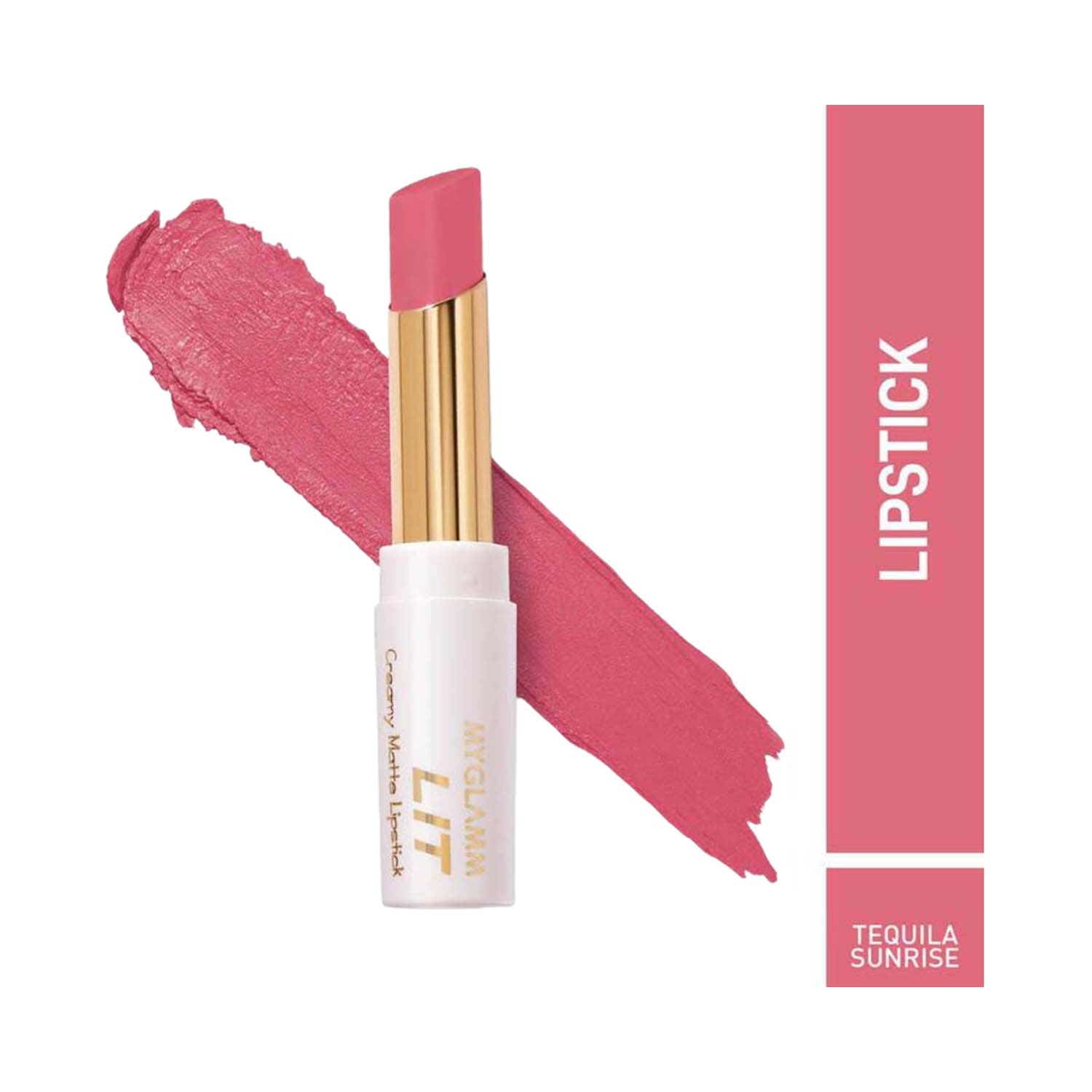 MyGlamm LIT Creamy Matte Lipstick Tequila Sunrise (3.7g)