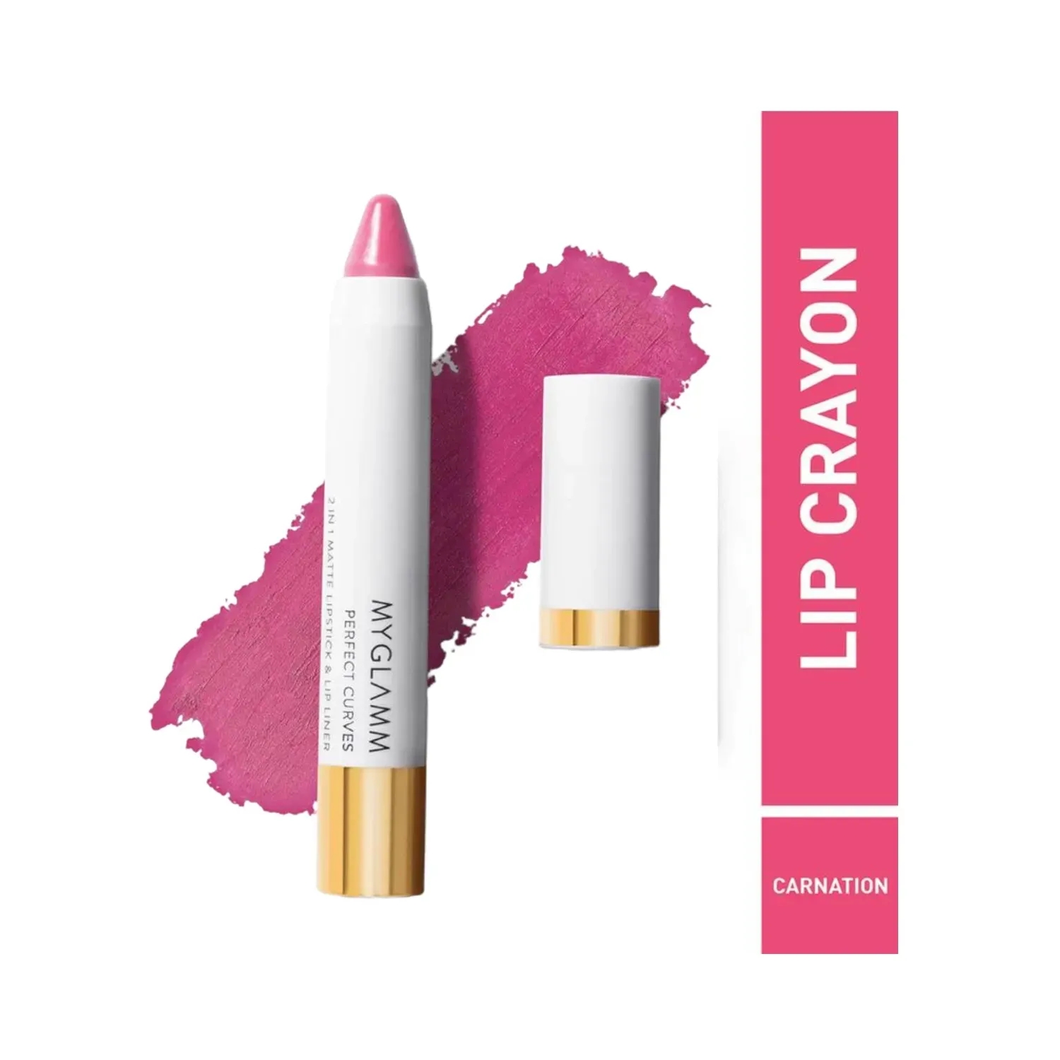 MyGlamm | MyGlamm Perfect Curves Matte Lip Crayon - Carnation (3.7g)