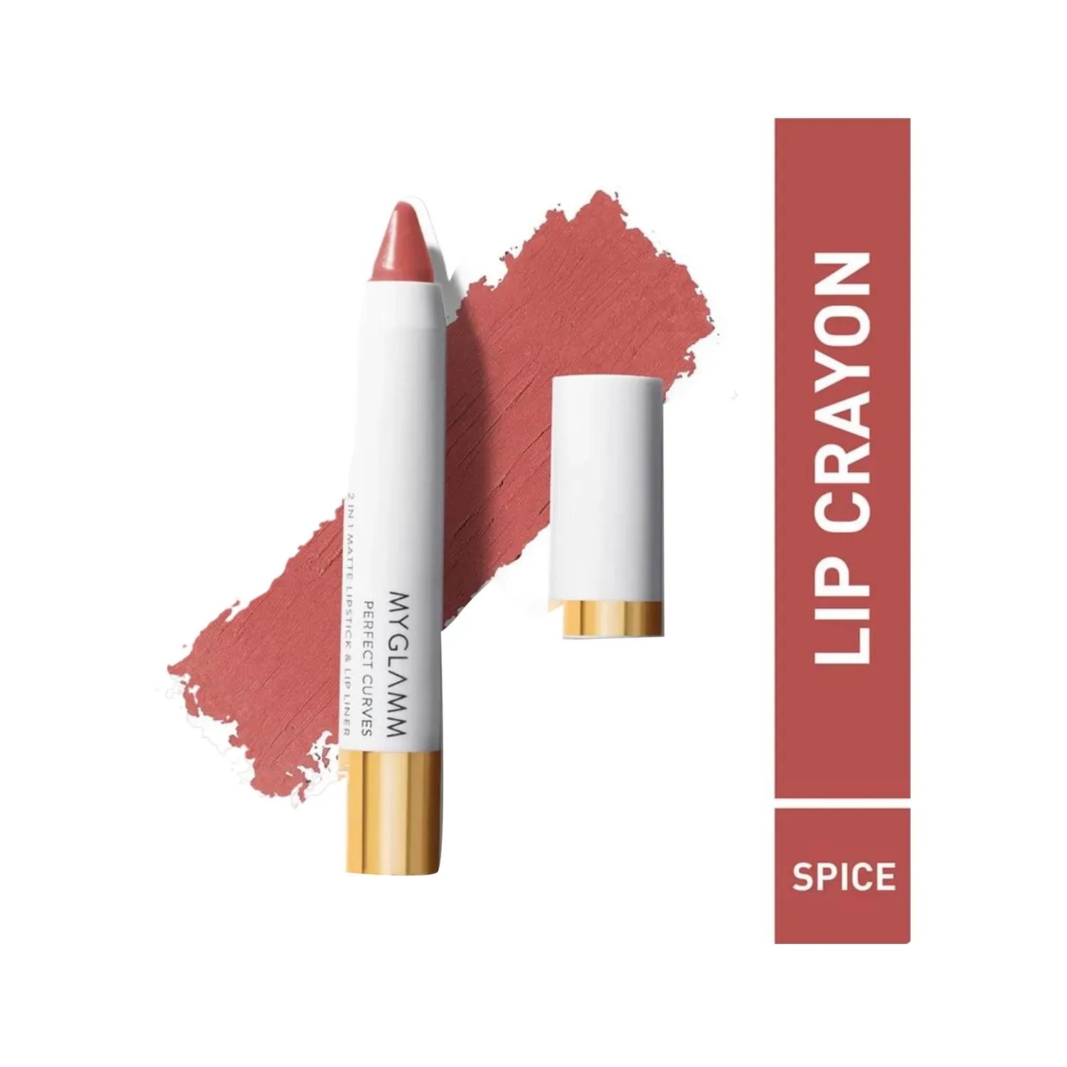MyGlamm | MyGlamm Perfect Curves Matte Lip Crayon - Spice It Up (3.7g)