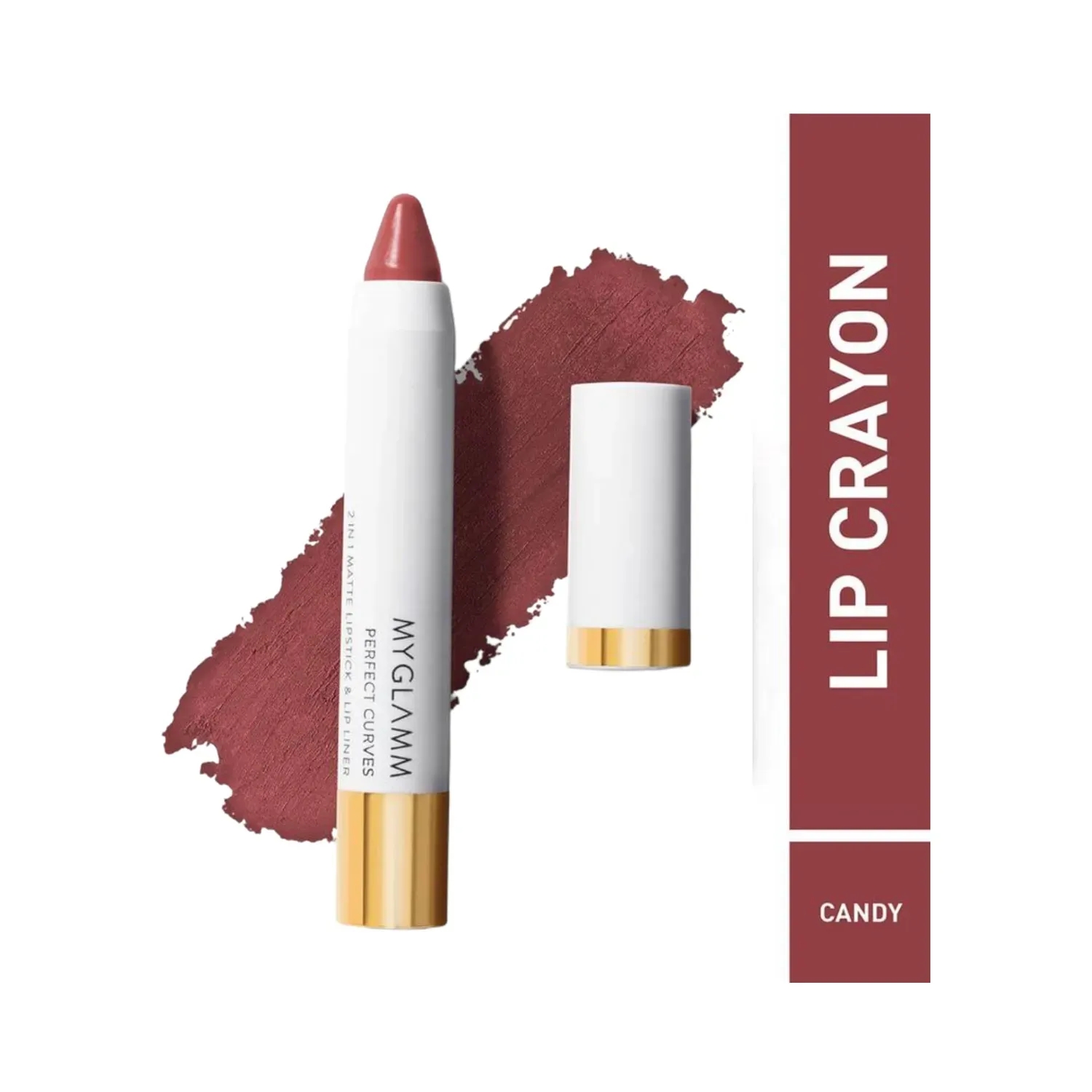 MyGlamm | MyGlamm Perfect Curves Matte Lip Crayon - Bourbon Candy (3.7g)