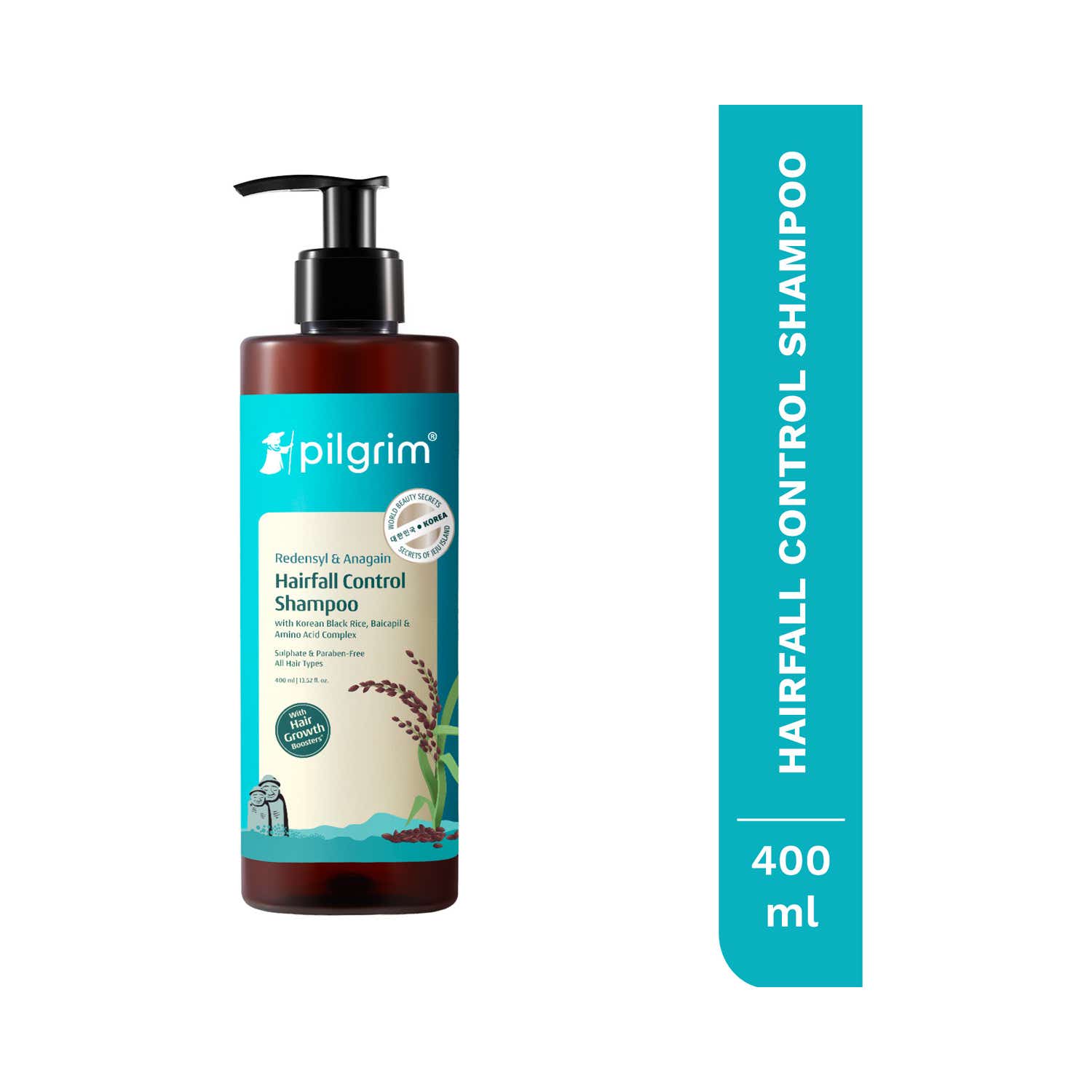 Pilgrim | Pilgrim Redensyl & Anagain Hairfall Control Shampoo with Hair Growth Boosters (400 ml)