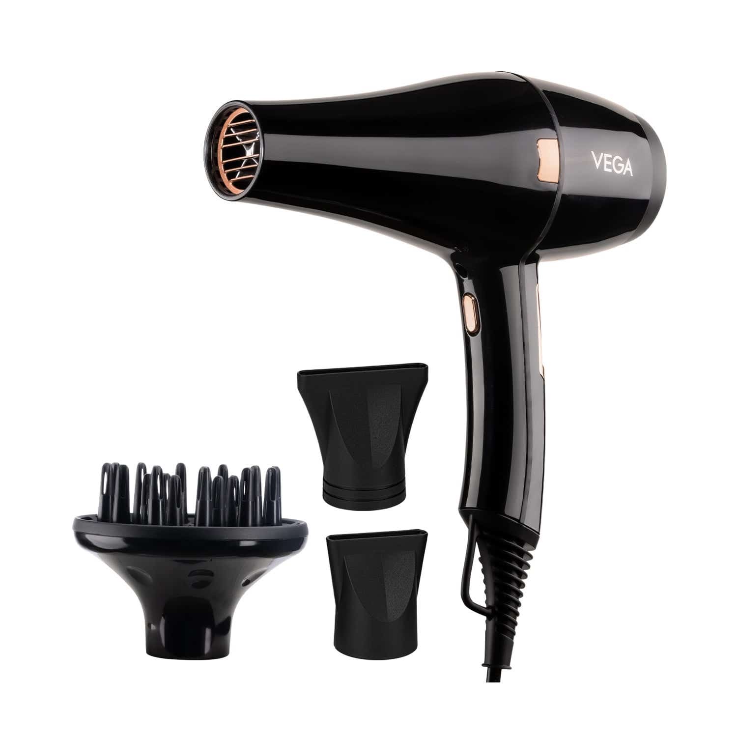 Vega | Vega Pro-Xpert 2000-2200W Professional Hair Dryer with Diffuser & 2 Detachable Nozzles (VHDP-03)