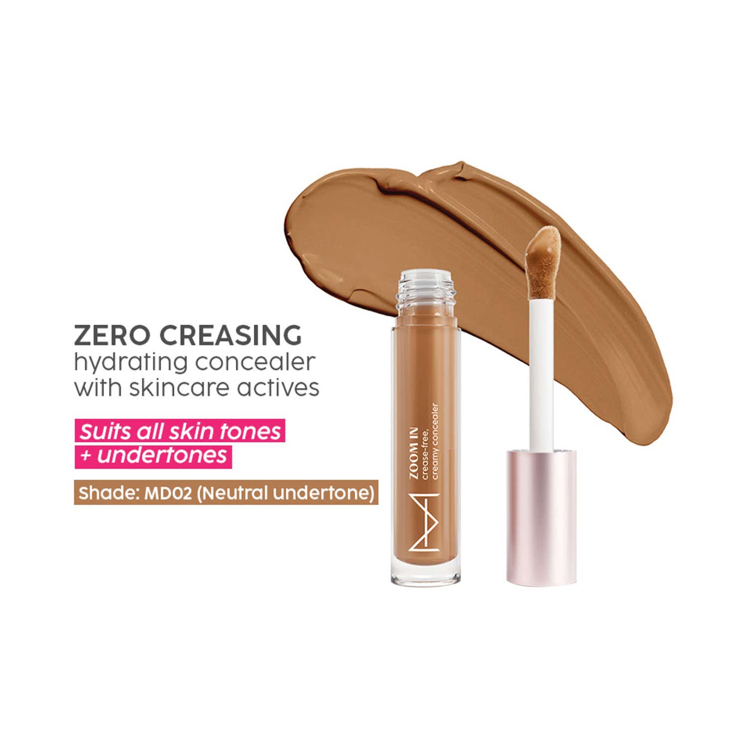 HOUSE OF MAKEUP | HOUSE OF MAKEUP Zoom In Crease-Free, Creamy Concealer - MD02 Medium To Deep Skin Tone (6 ml)