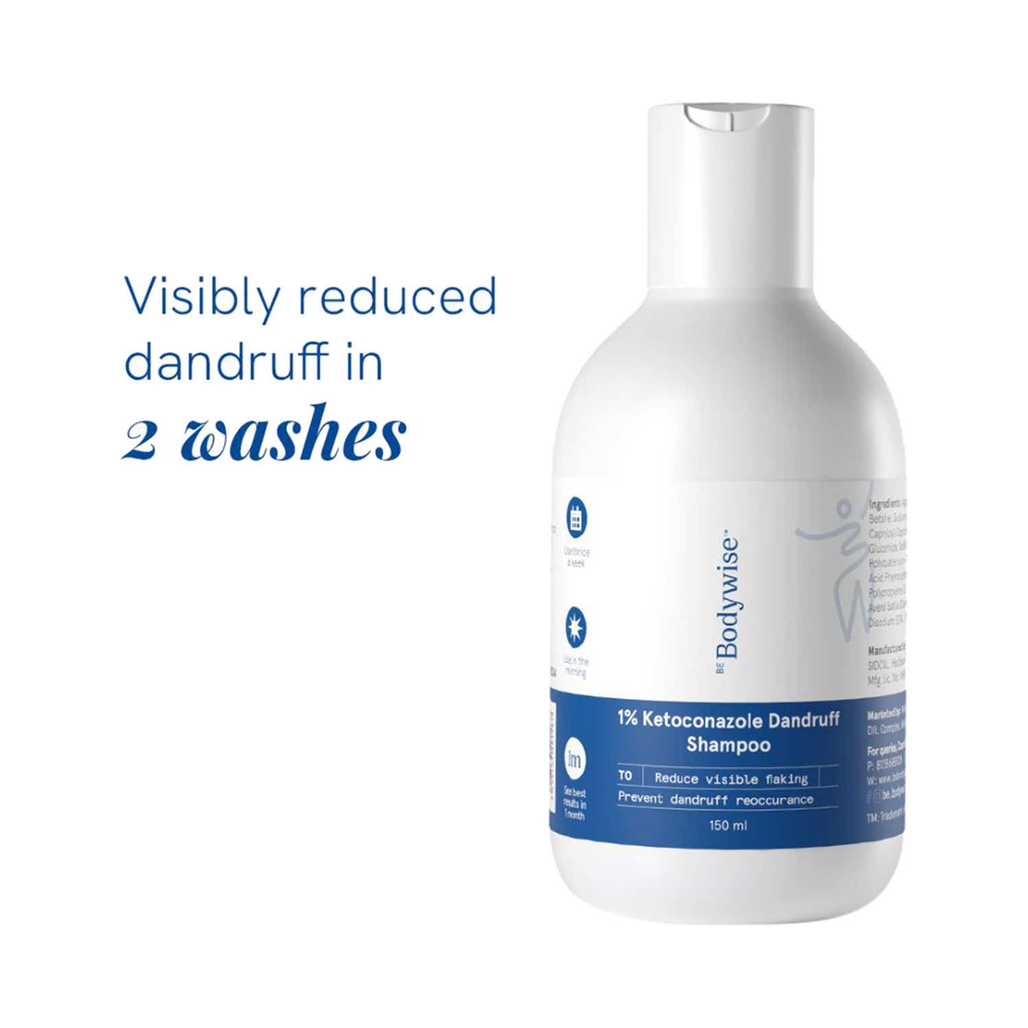Be Bodywise | Be Bodywise 1% Ketoconazole Dandruff Shampoo (150ml)