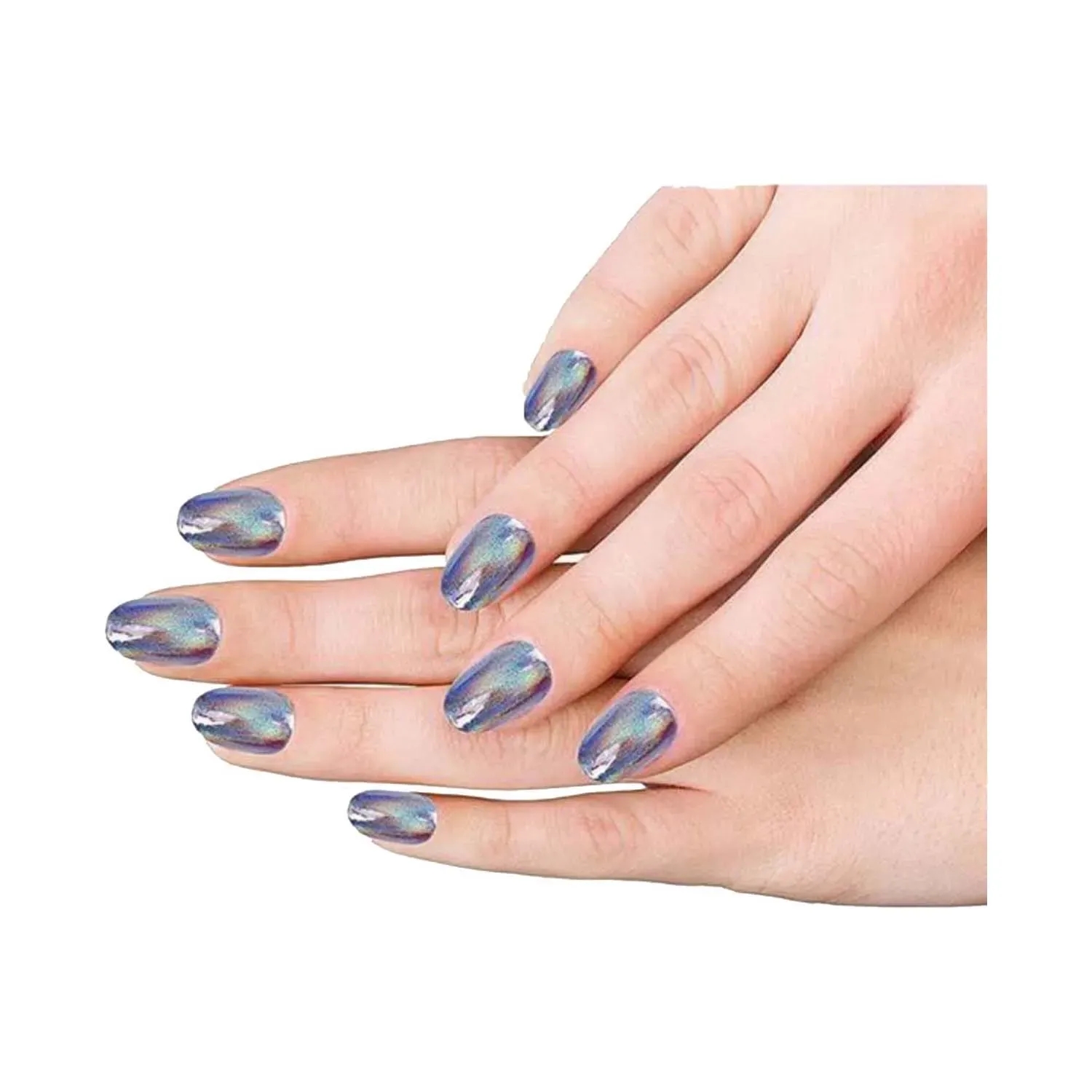 Nails On Board | Nails On Board Handmade Holographic Press On Gel Nails - Black