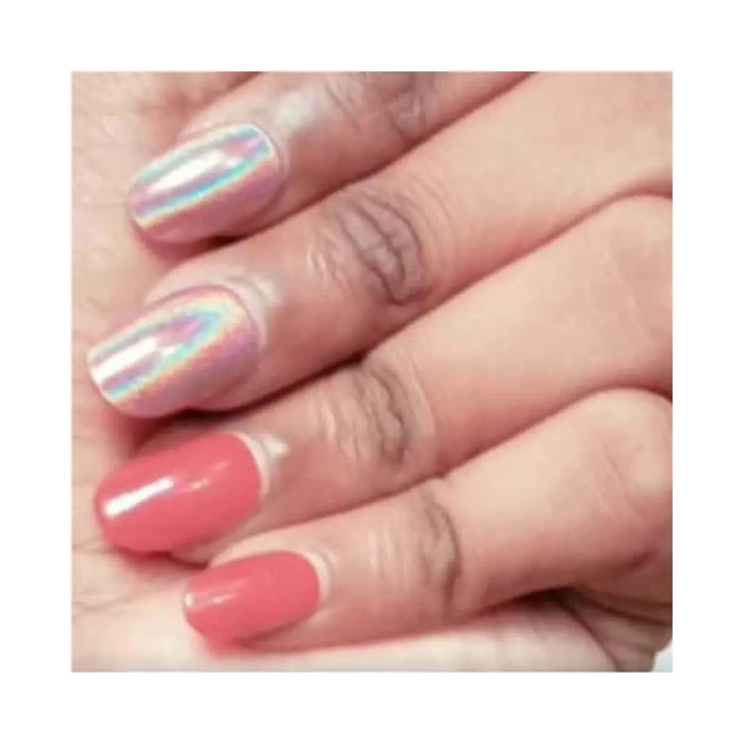 Nails On Board | Nails On Board Handmade Holographic Press On Gel Nails - Red