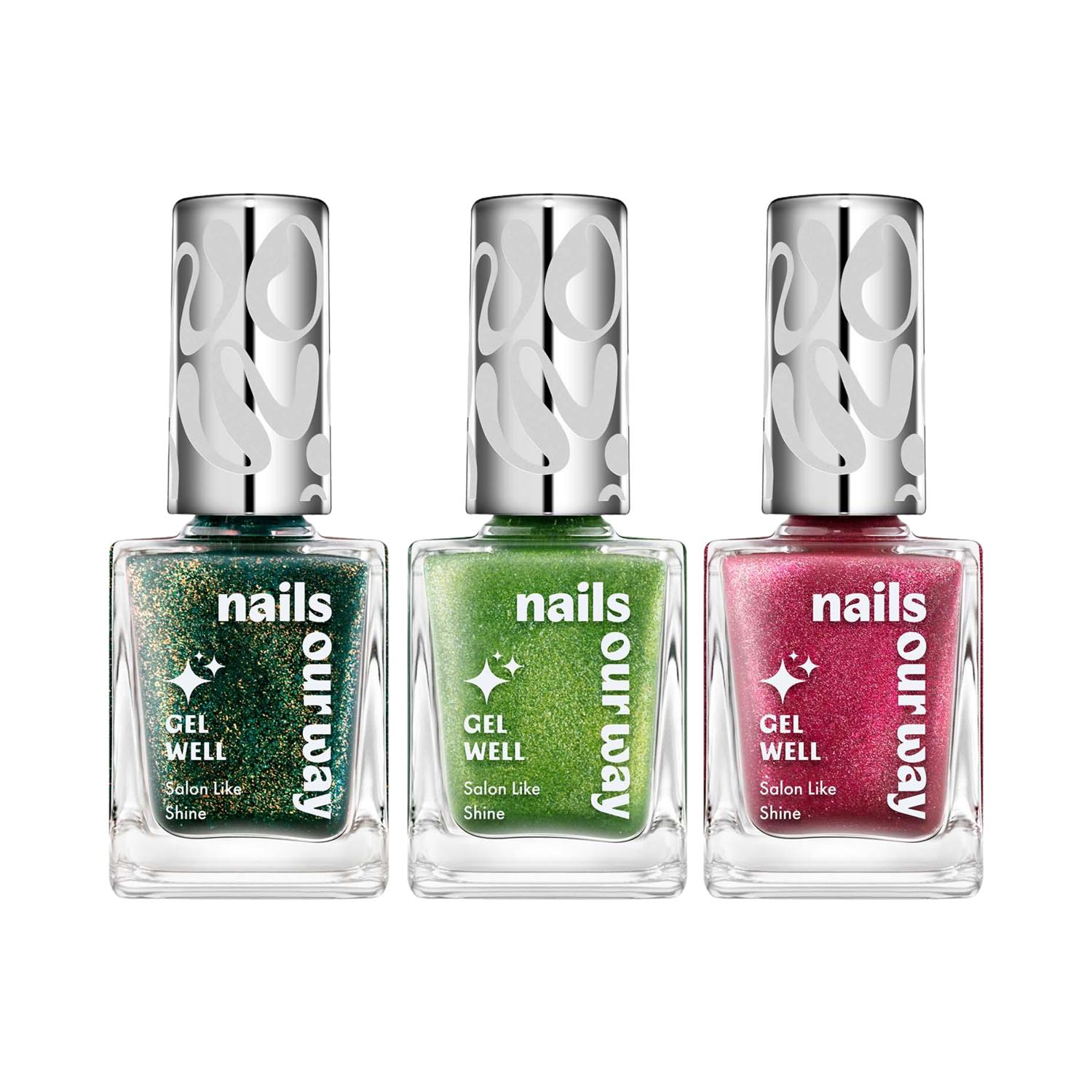 Nails Our Way | Nails Our Way Gel Well Nail Enamel Bore The Boredom Combo - Pk3