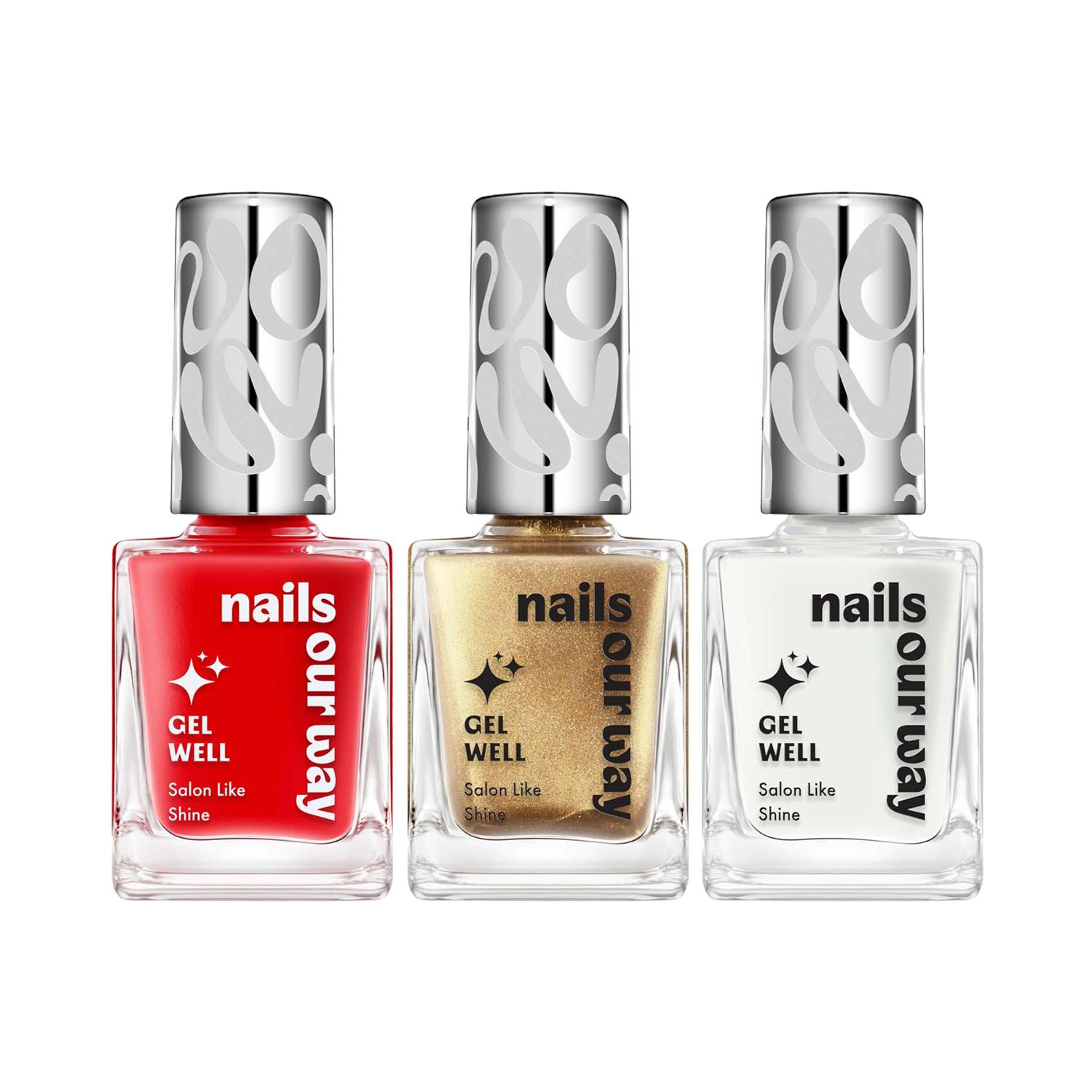 Nails Our Way | Nails Our Way Gel Well Nail Enamel Quirky Weekend Combo - Pk3