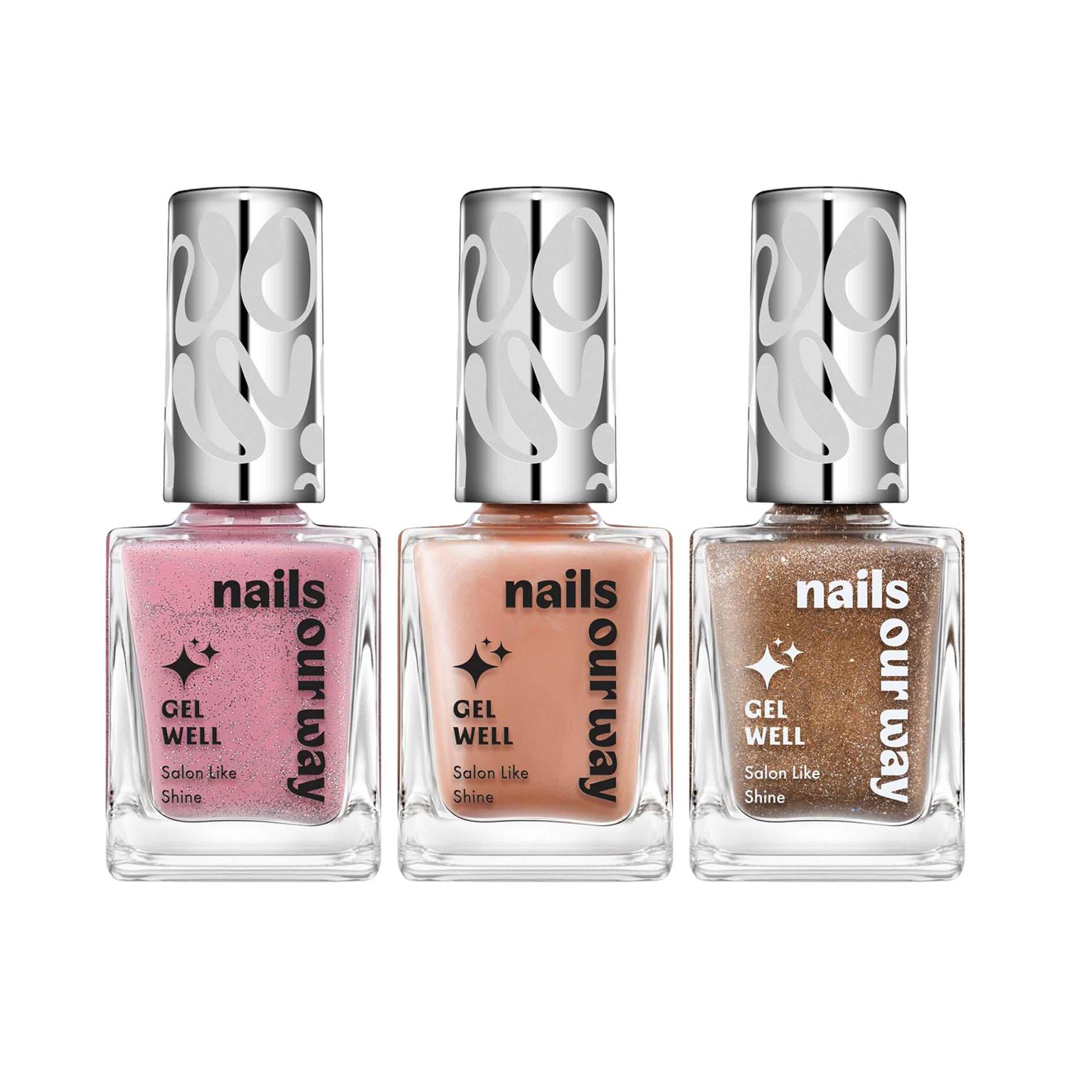 Nails Our Way | Nails Our Way Gel Well Nail Enamel Vintage Chic Combo - Pk3