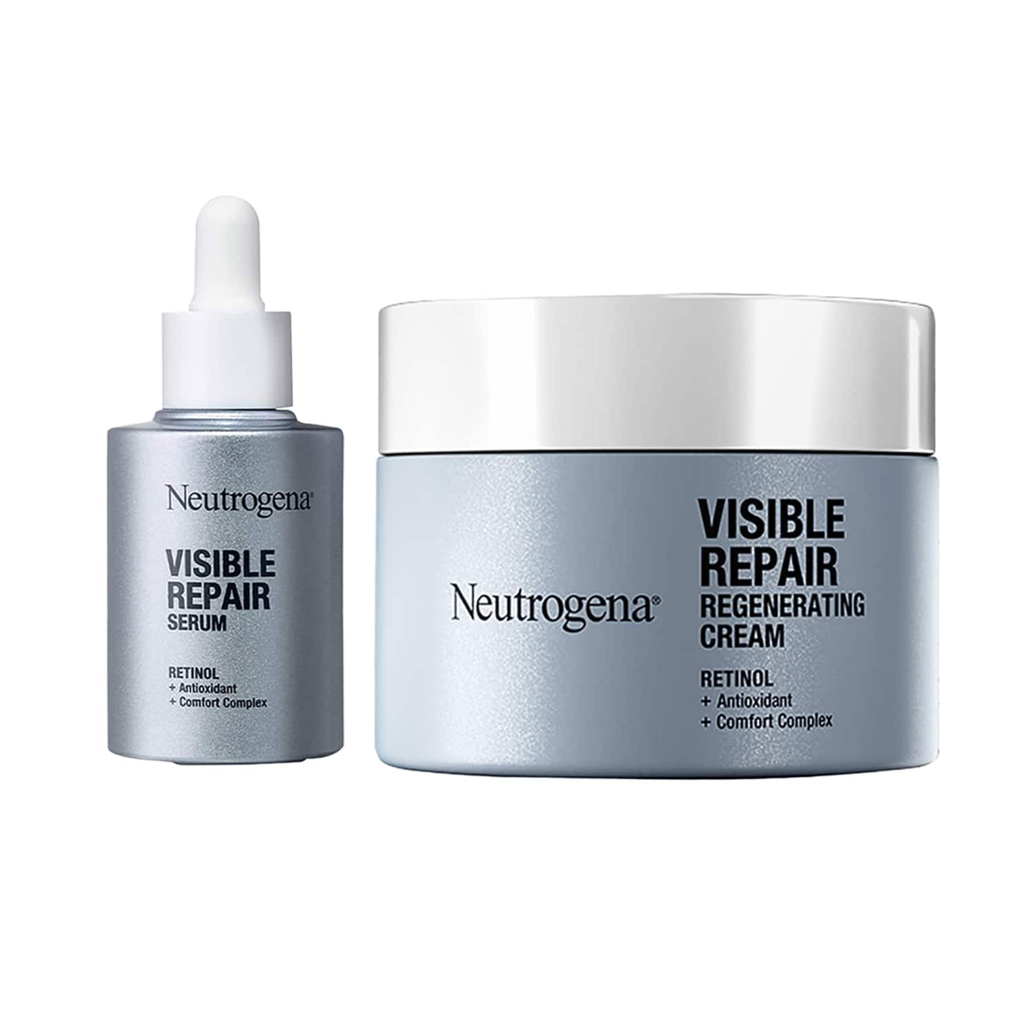 Neutrogena | Neutrogena Visible Repair Serum & Moisturizer Duo Retinol for Anti-Aging, Wrinkles, Fine Lines