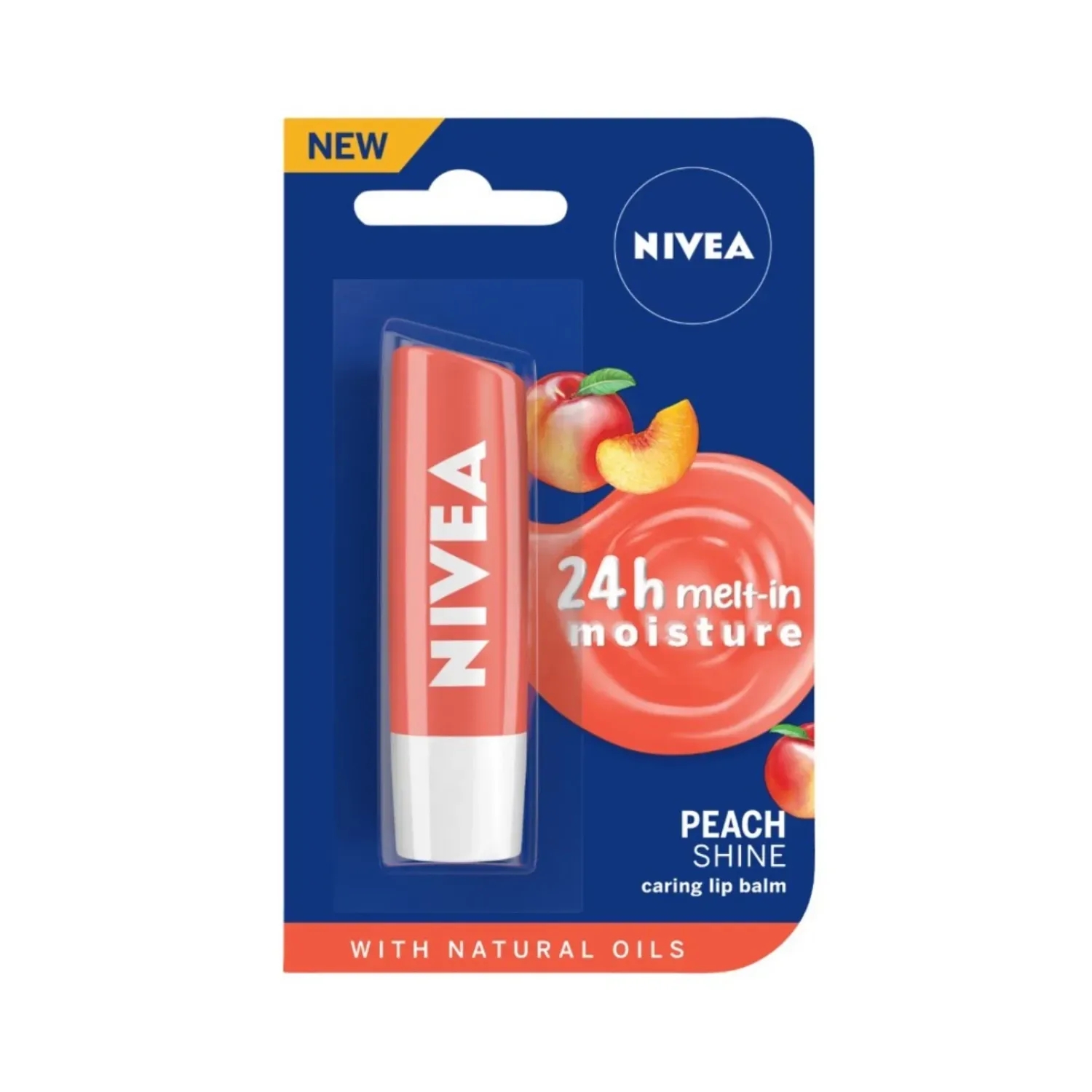 Nivea Fruity Peach Shine Lip Balm (4.8g)