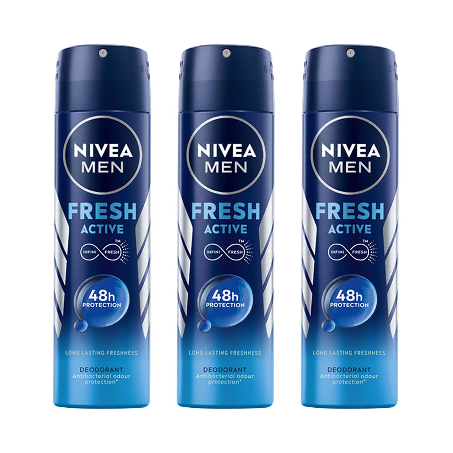 Nivea | Nivea Deo Fresh Active (150 ml) (Pack Of 3) Combo