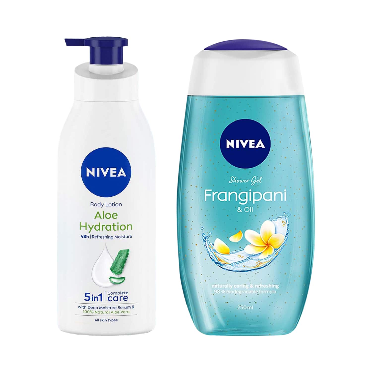 Nivea | Nivea Aloe Hydration Body Lotion (400 ml) & Oil Shower Gel (500 ml) Combo