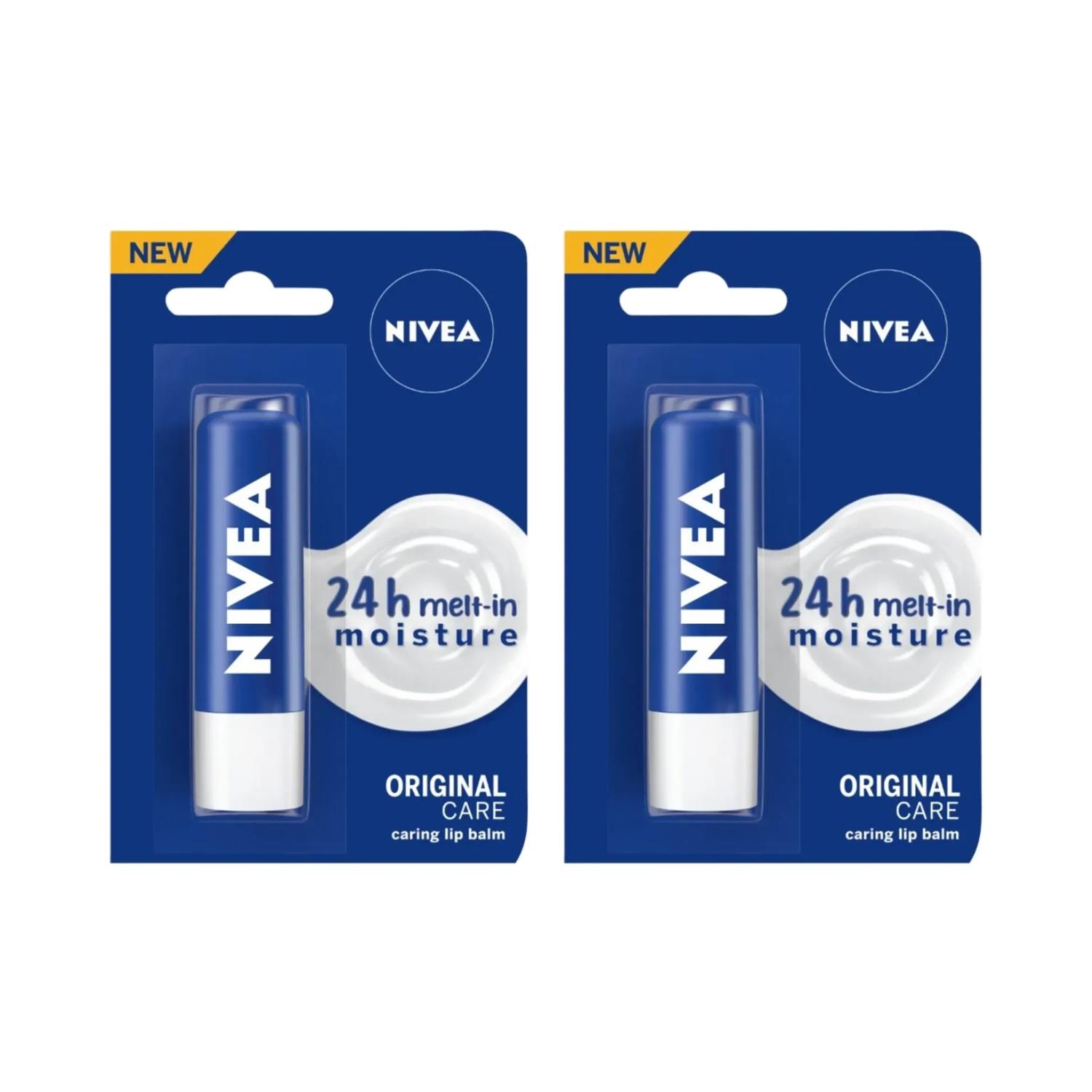 Nivea | Nivea Lip Care Balm Original (4.8 g) (Pack Of 2) Combo