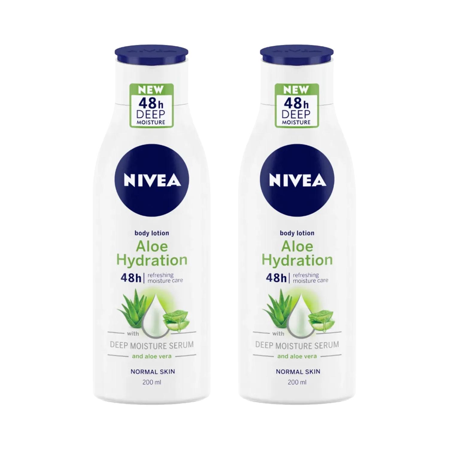 Nivea | Nivea Refresh Aloe Body Cream (200 ml) (Pack Of 2) Combo